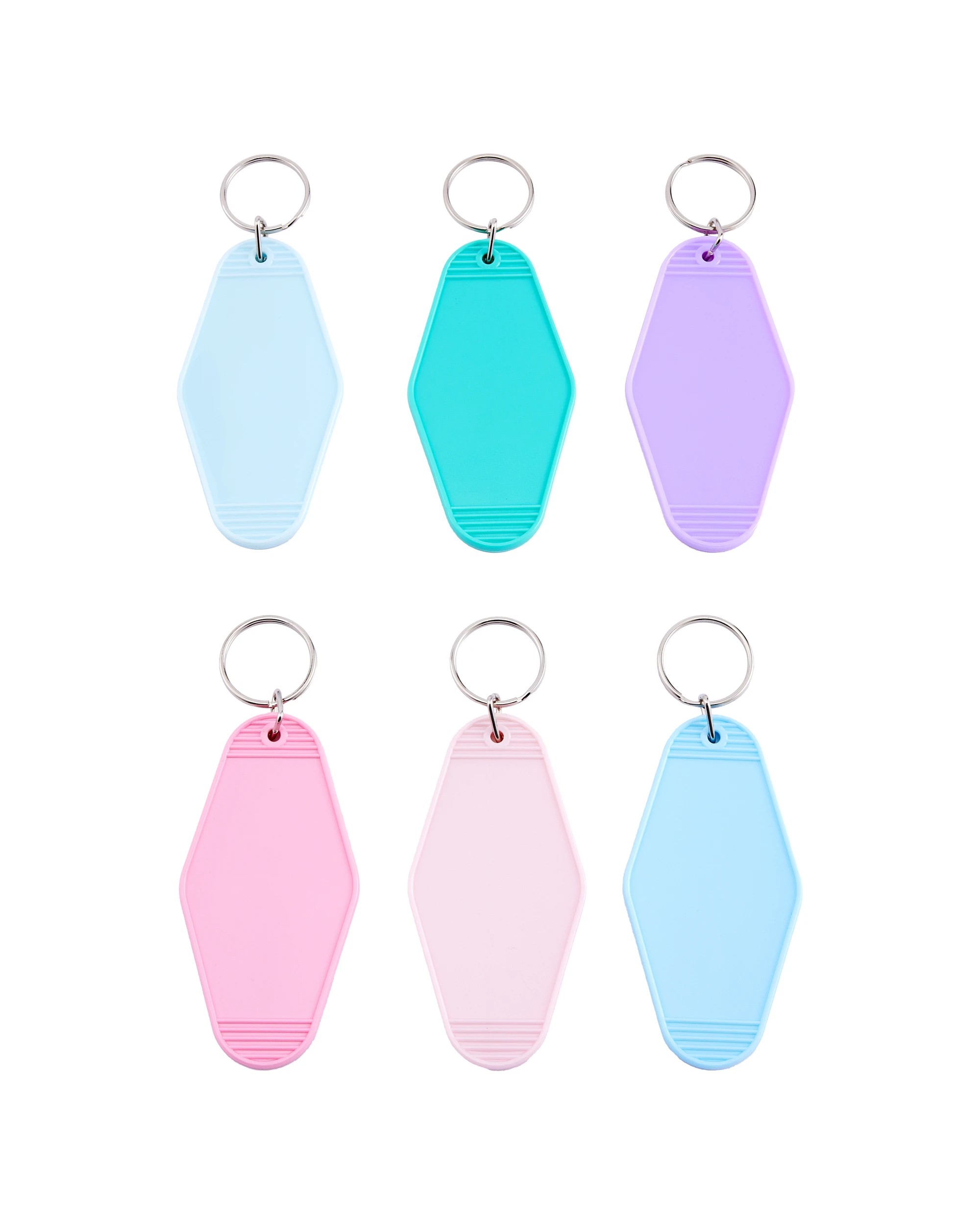 2 6 Pack Plastic Keychains, 2 of 2