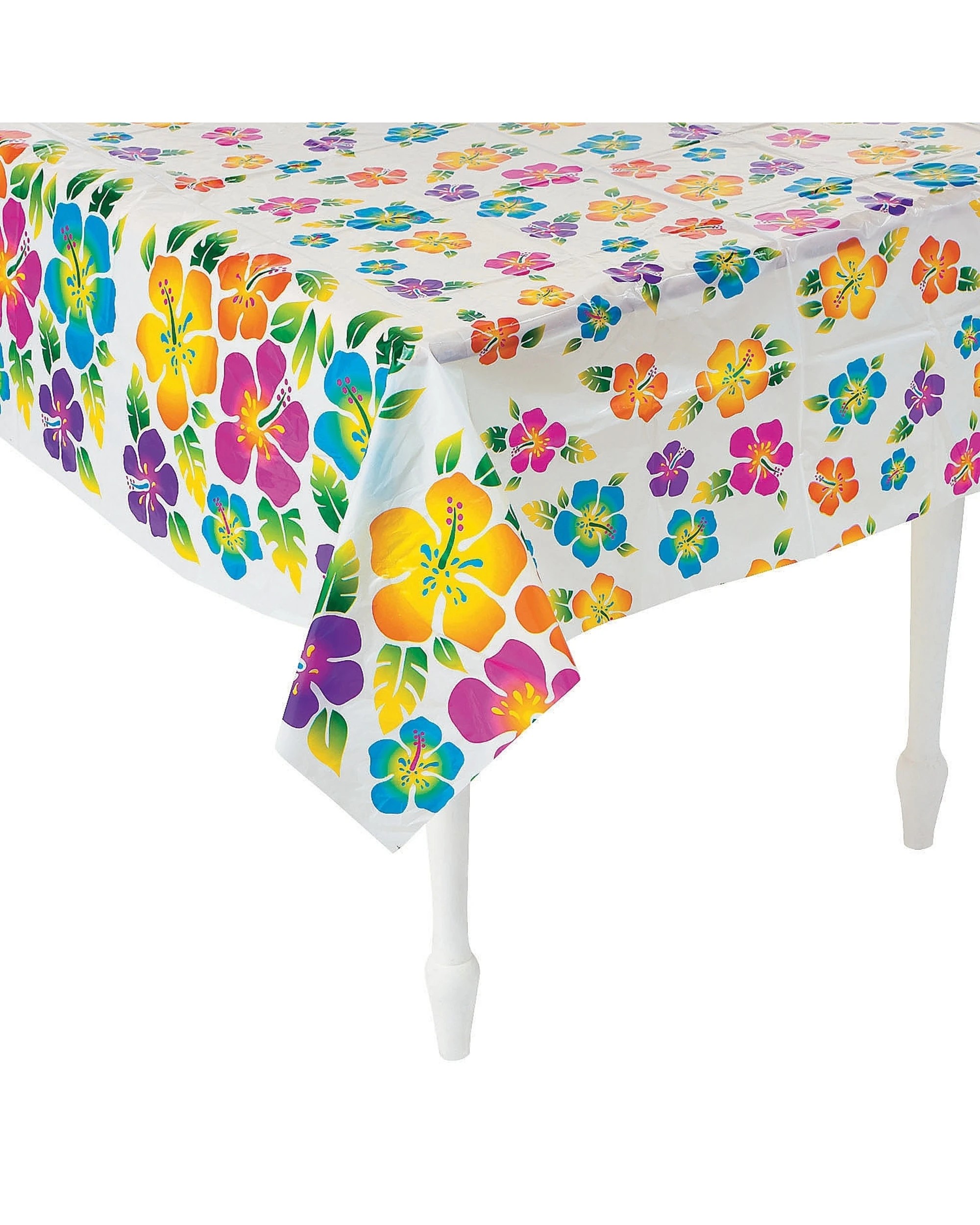 1 Fun Express Hibiscus Plastic Tablecloth, 1 of 1