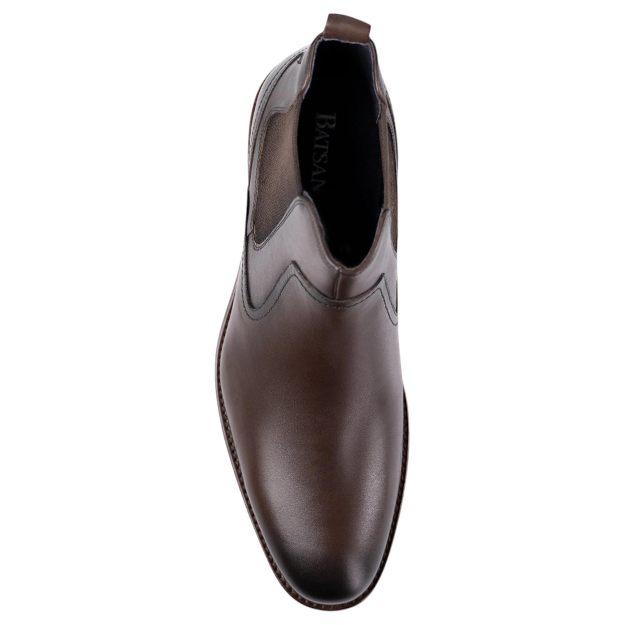 4 Batsanis Mens Garrett Chelsea Boots BROWN, 4 of 6