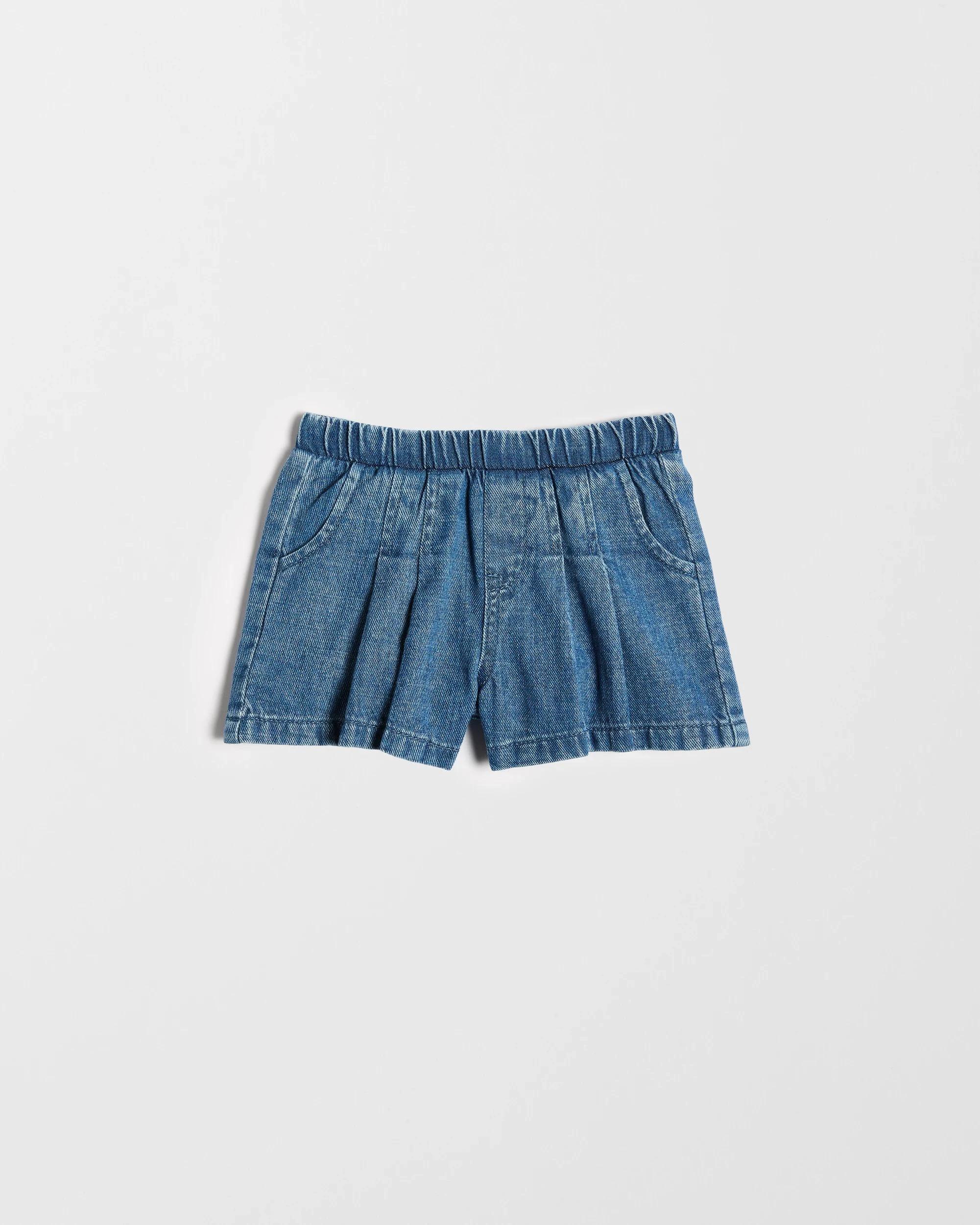 1 Target Baby Girls Denim Skort BLUE MID WASH, 1 of 3