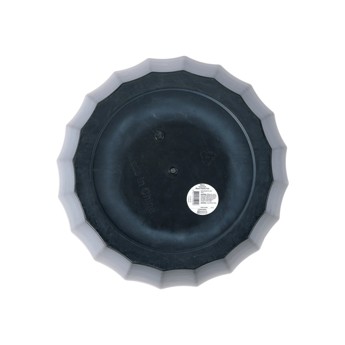 3 50cm Concave Plastic Pot - Black, 3 of 3