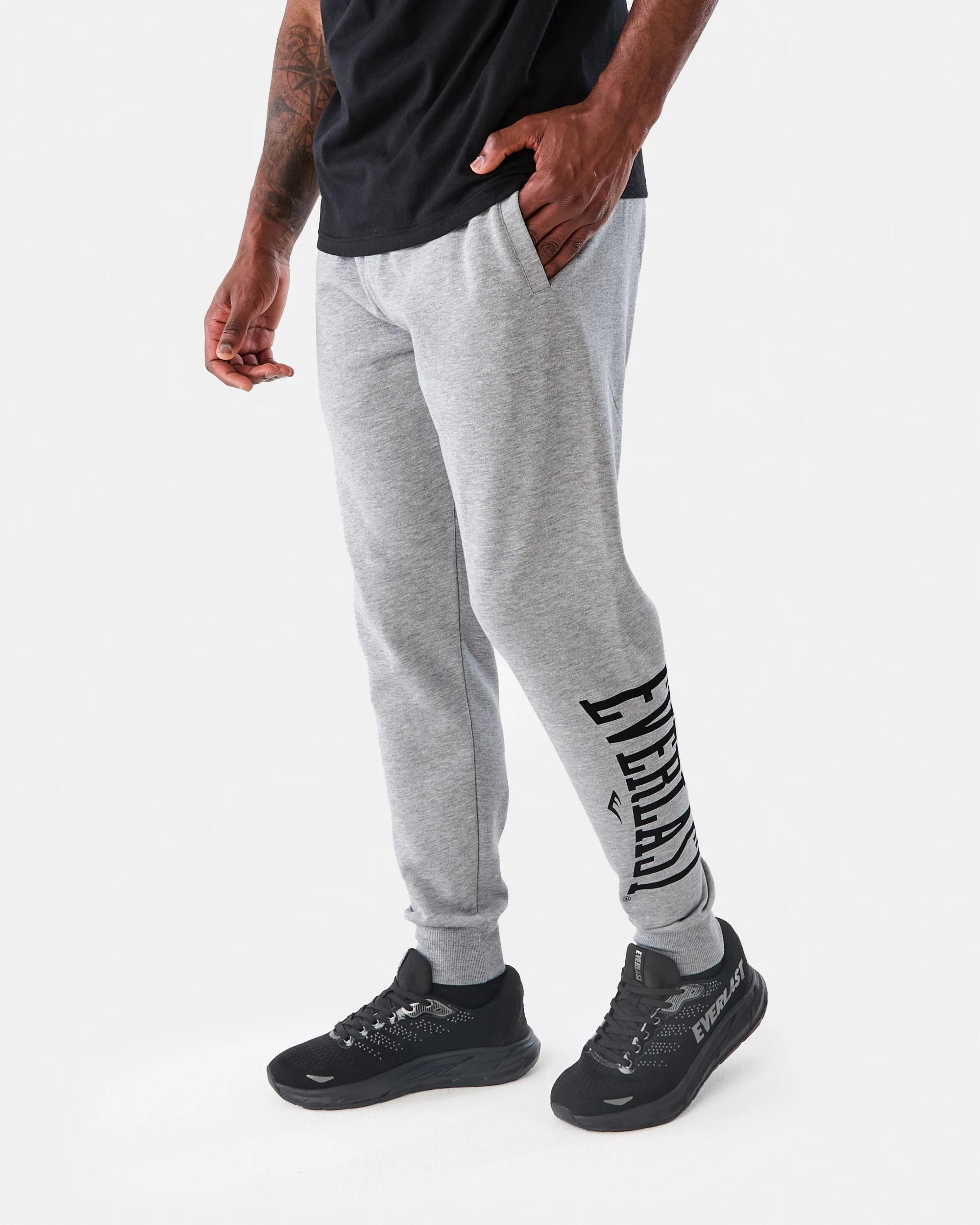 1 Everlast Mens Block Trackpants Ash Grey, 1 of 7