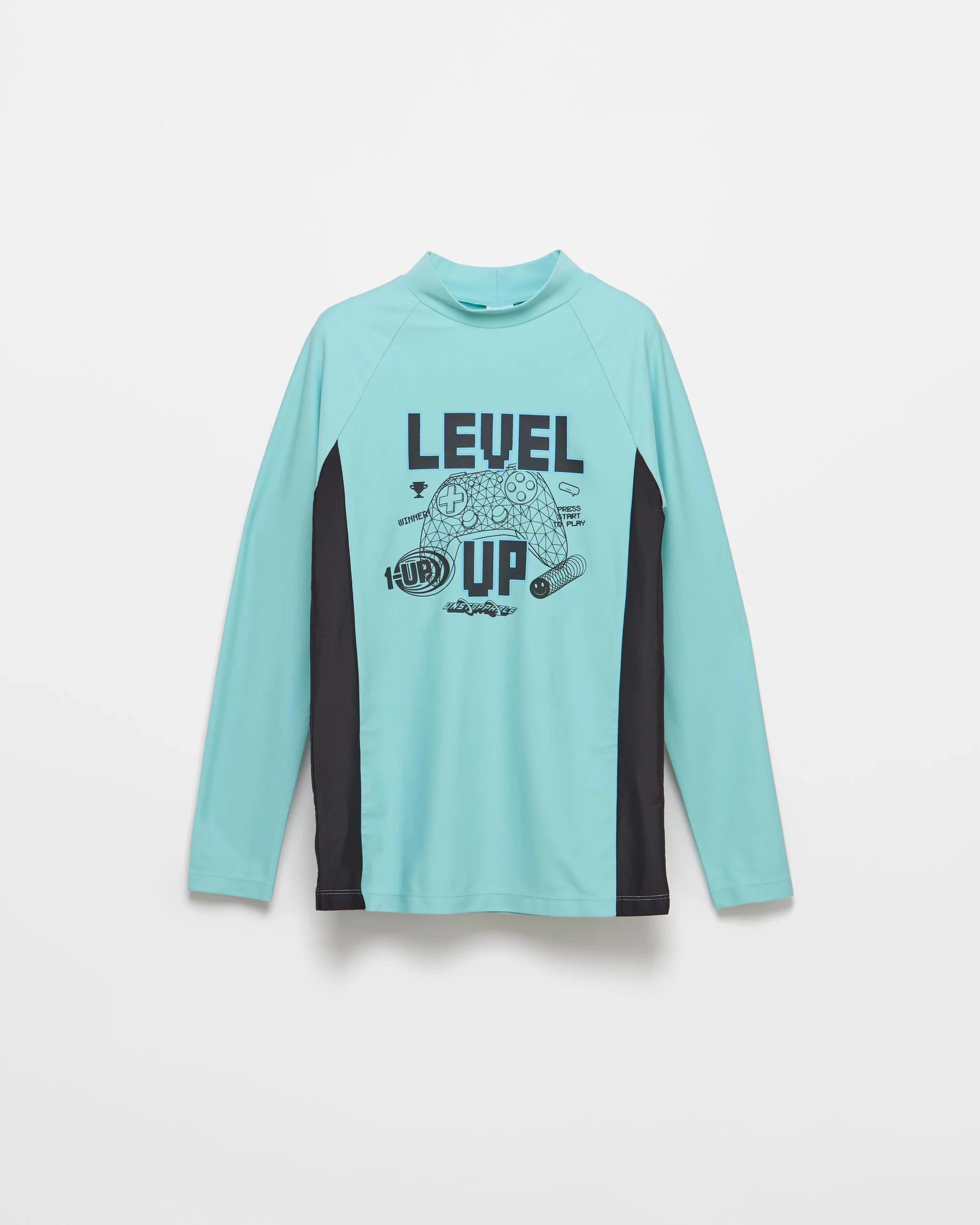 1 Target Swim Long Sleeve Rash Vest TEAL, 1 of 2