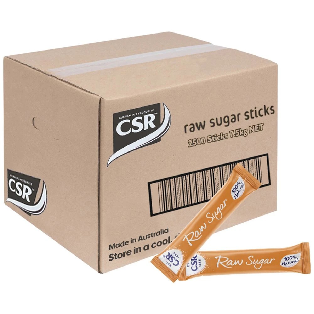 1 CSR Raw Sugar Stick 3g 2500 Pack, 1 of 2