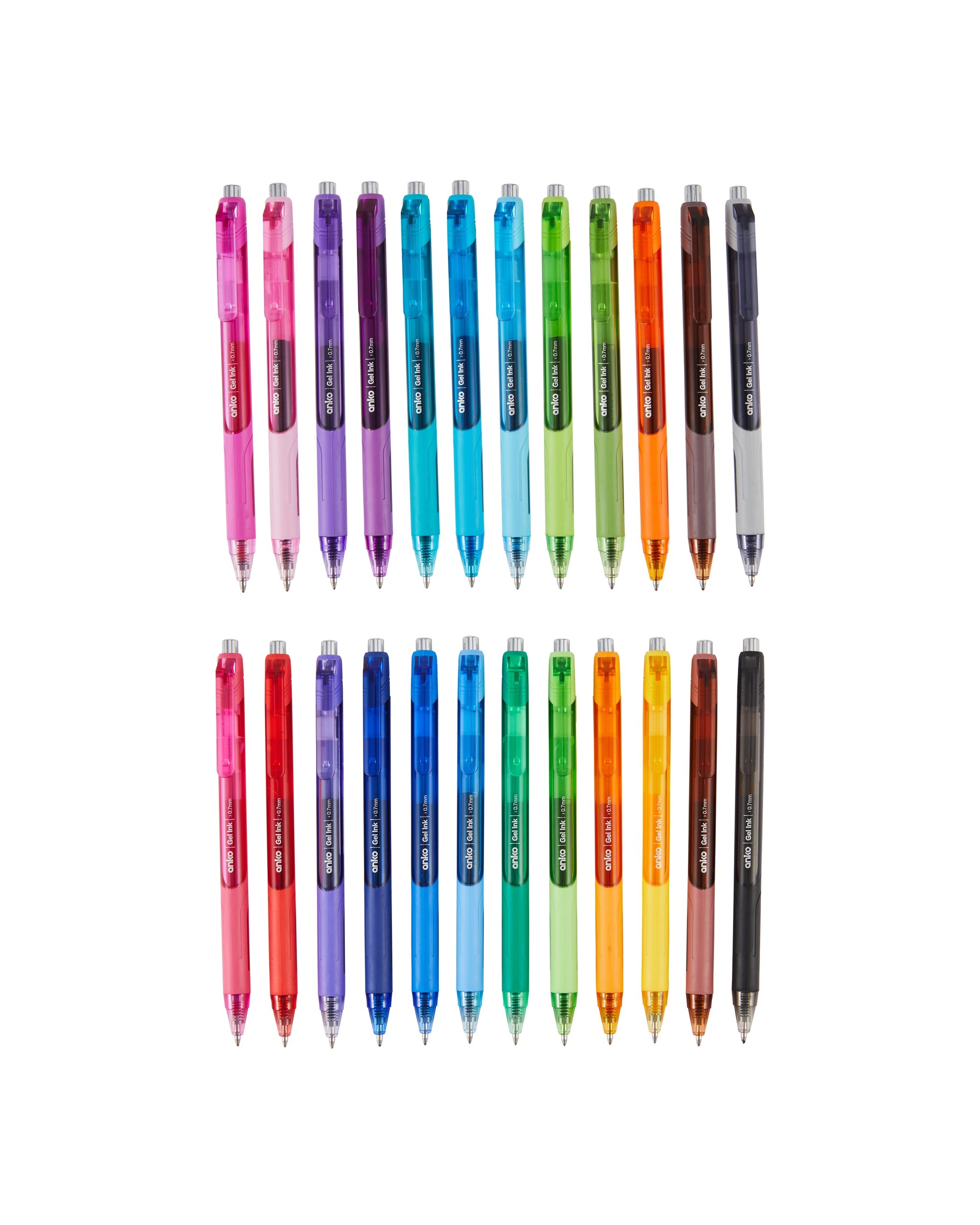 3 24 Pack Colour Gel Pens - Retractable, 3 of 5