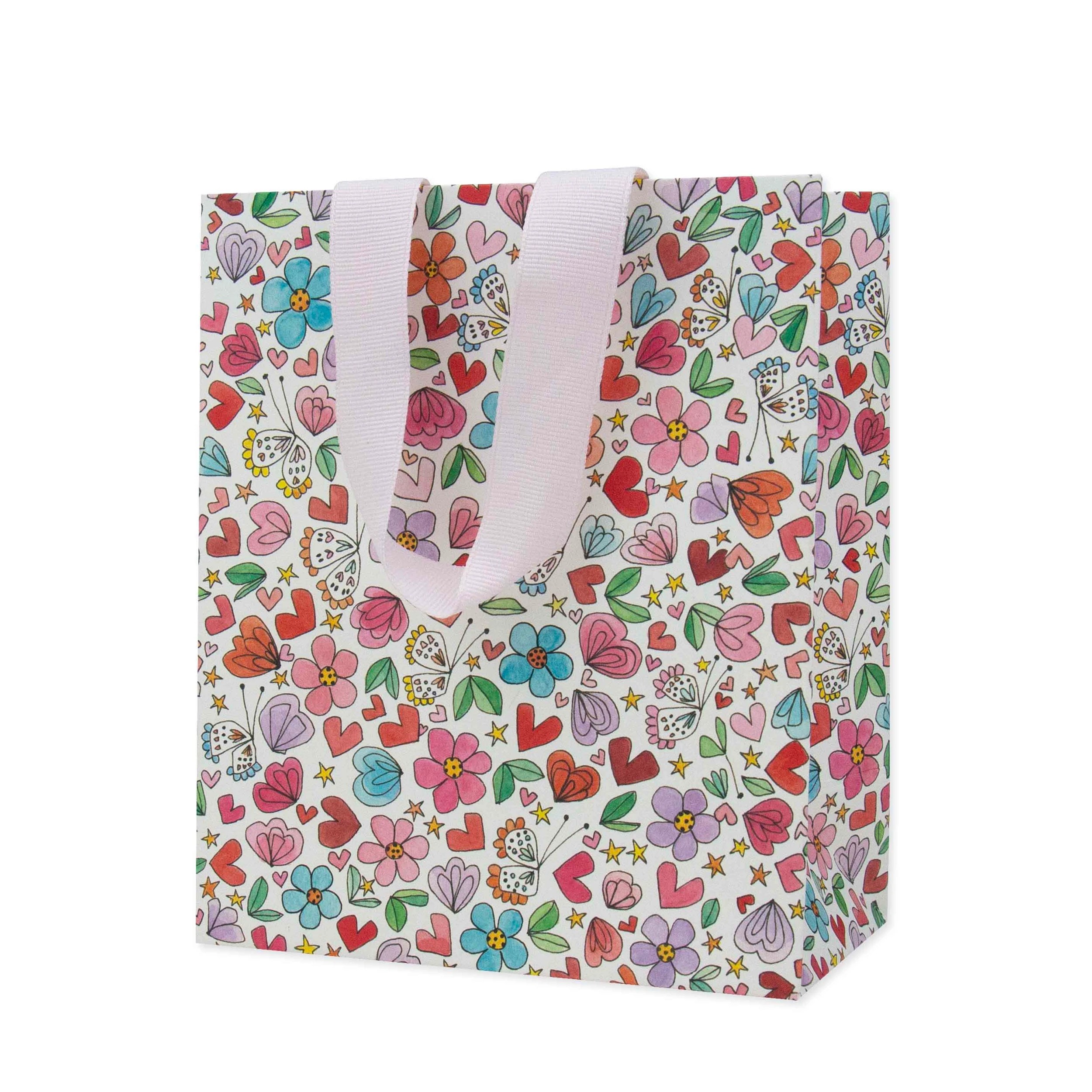 1 Hallmark Floral Gift Bag - Small, 1 of 3