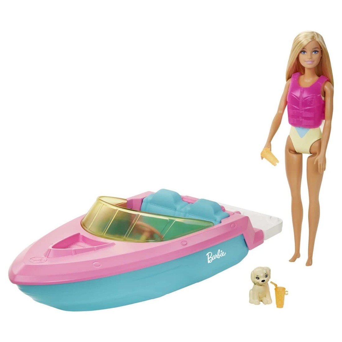 2 Barbie Doll and Boat with Puppy and Accessories, 2 of 6