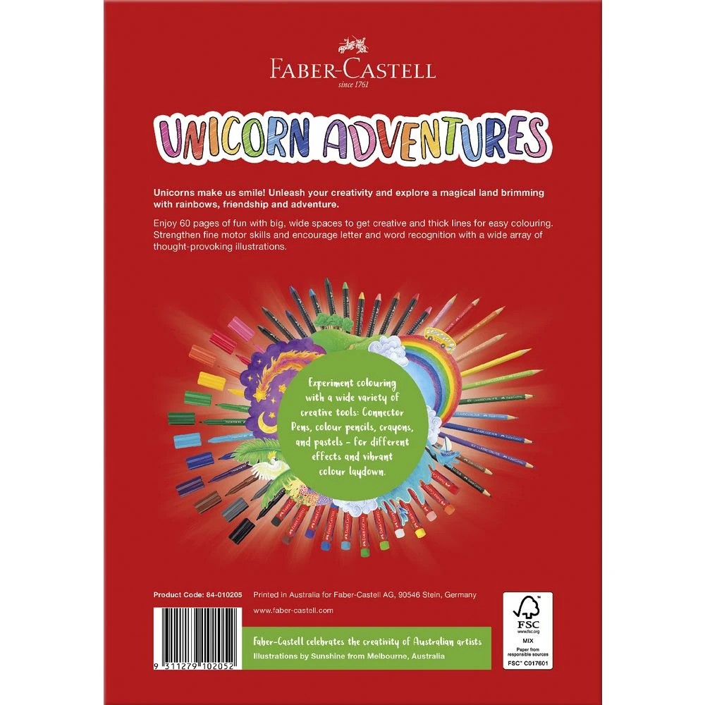 2 Faber-Castell Unicorn Adventures Colouring Book 60 Pages, 2 of 3
