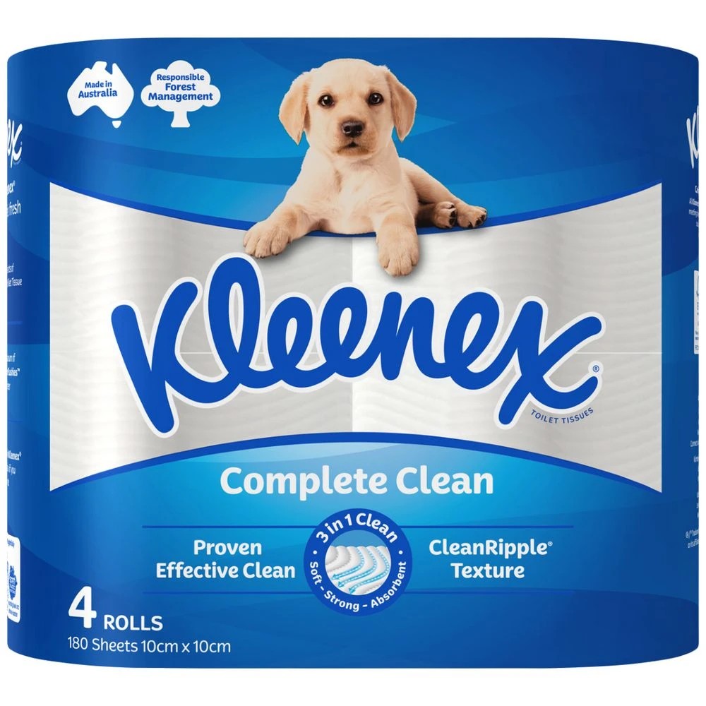 2 Kleenex Complete Clean Toilet Tissue 4 Pack, 2 of 6