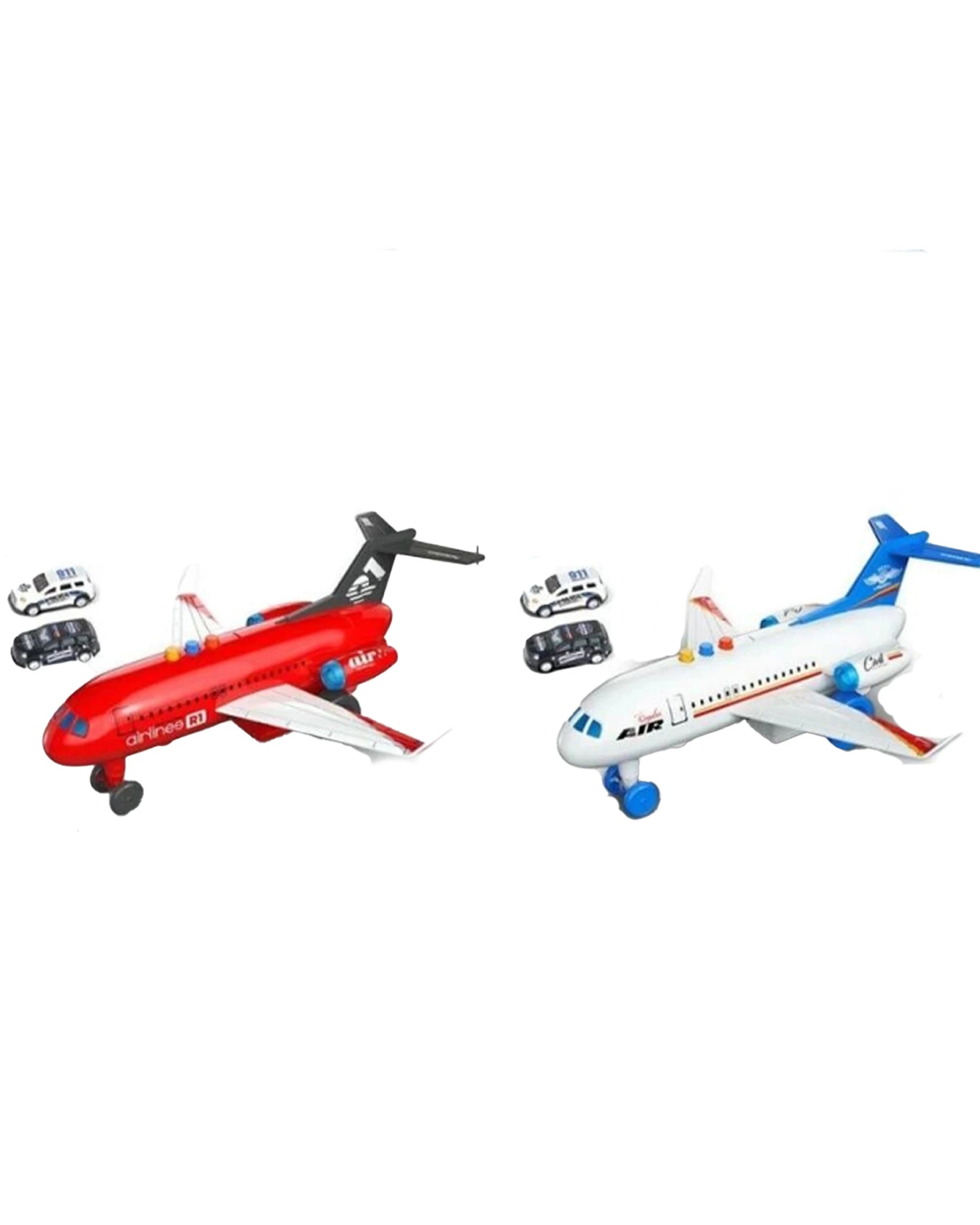 2 Jstoys Airplane Friction With 2 Vehicles Lights Sounds Kids Model Toy - Multi, 2 of 2
