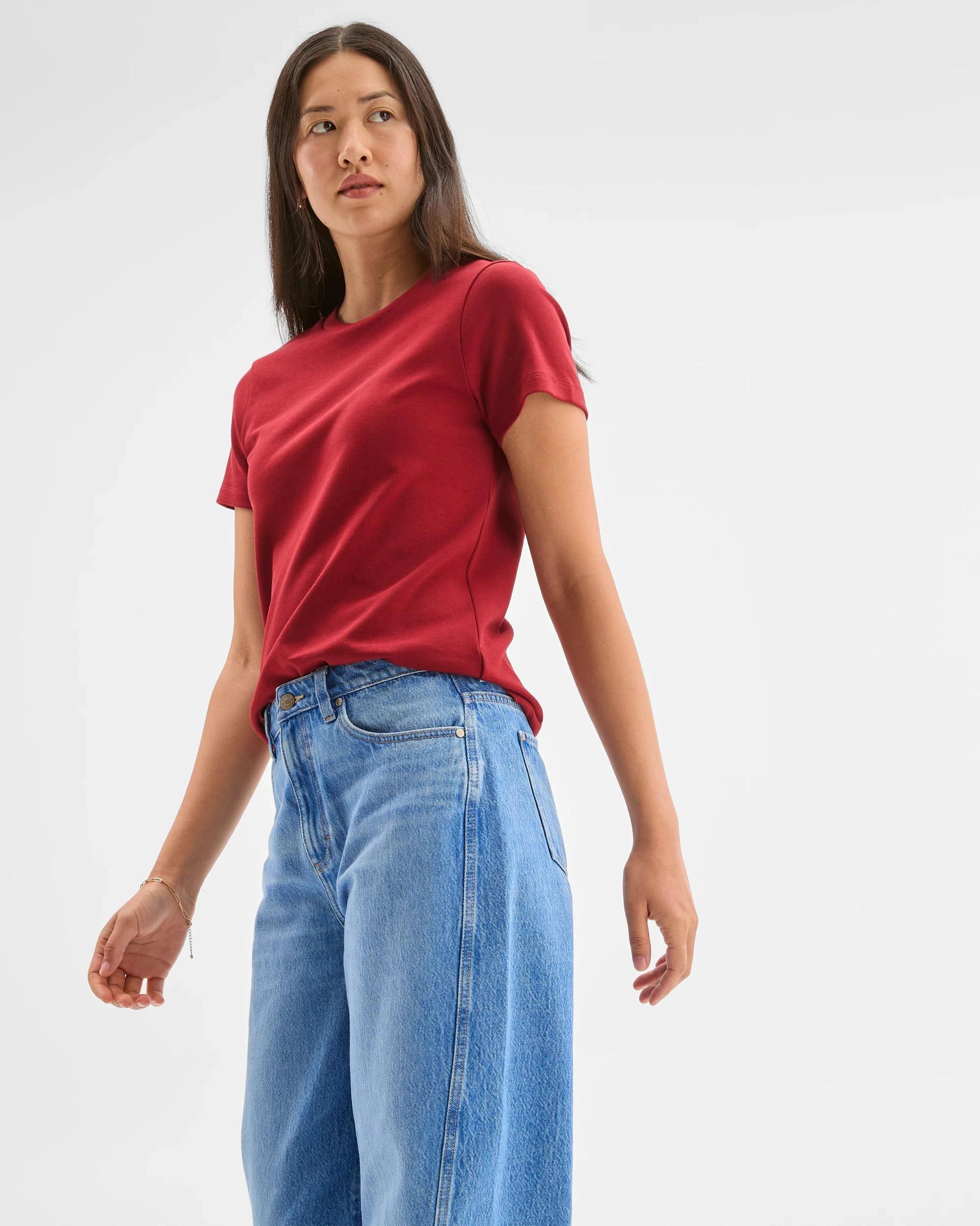 5 Target Australian Cotton Interlock Neat T-Shirt GARNET, 5 of 5