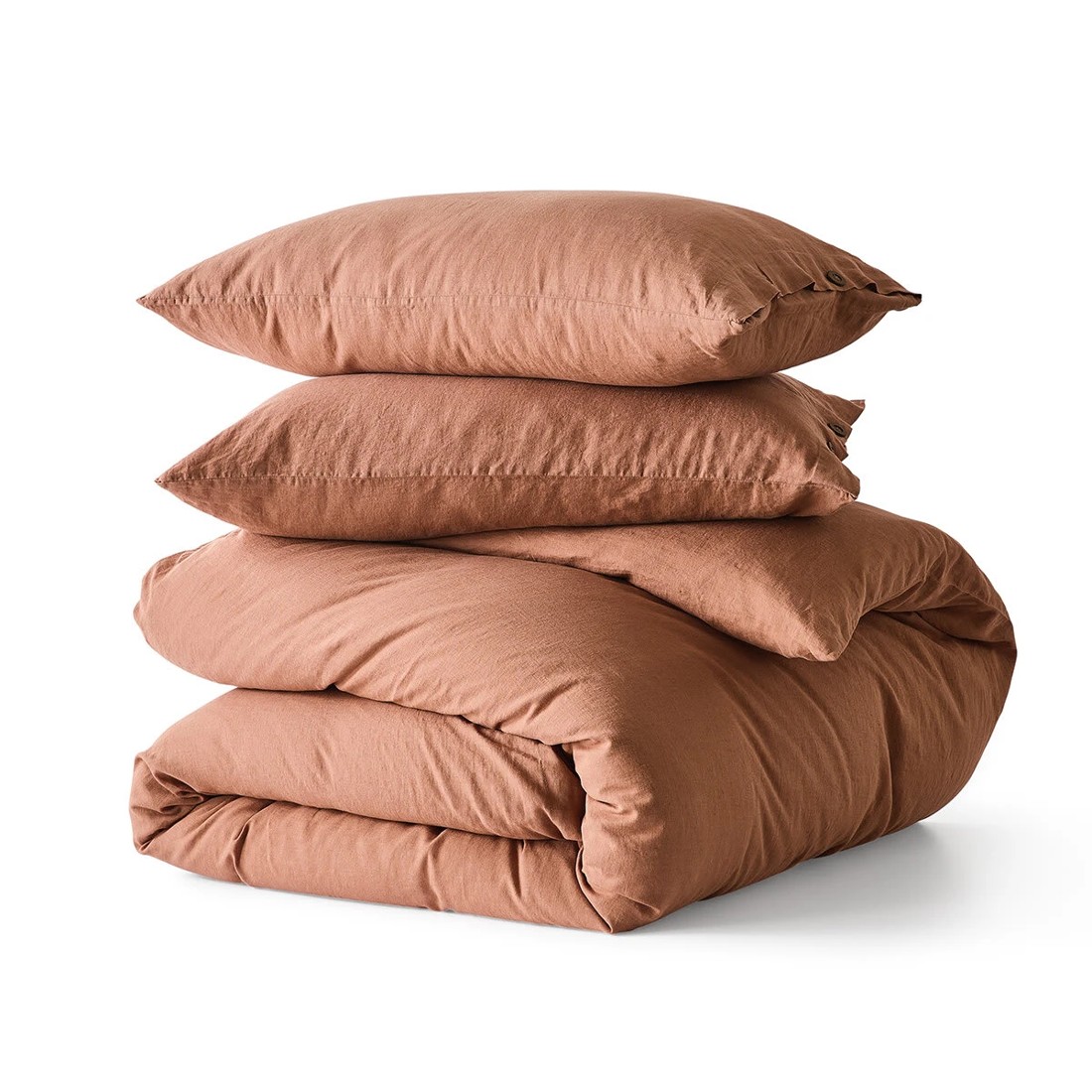 6 Kayden Linen Cotton Quilt Cover Set - King Bed, Tan, 6 of 7