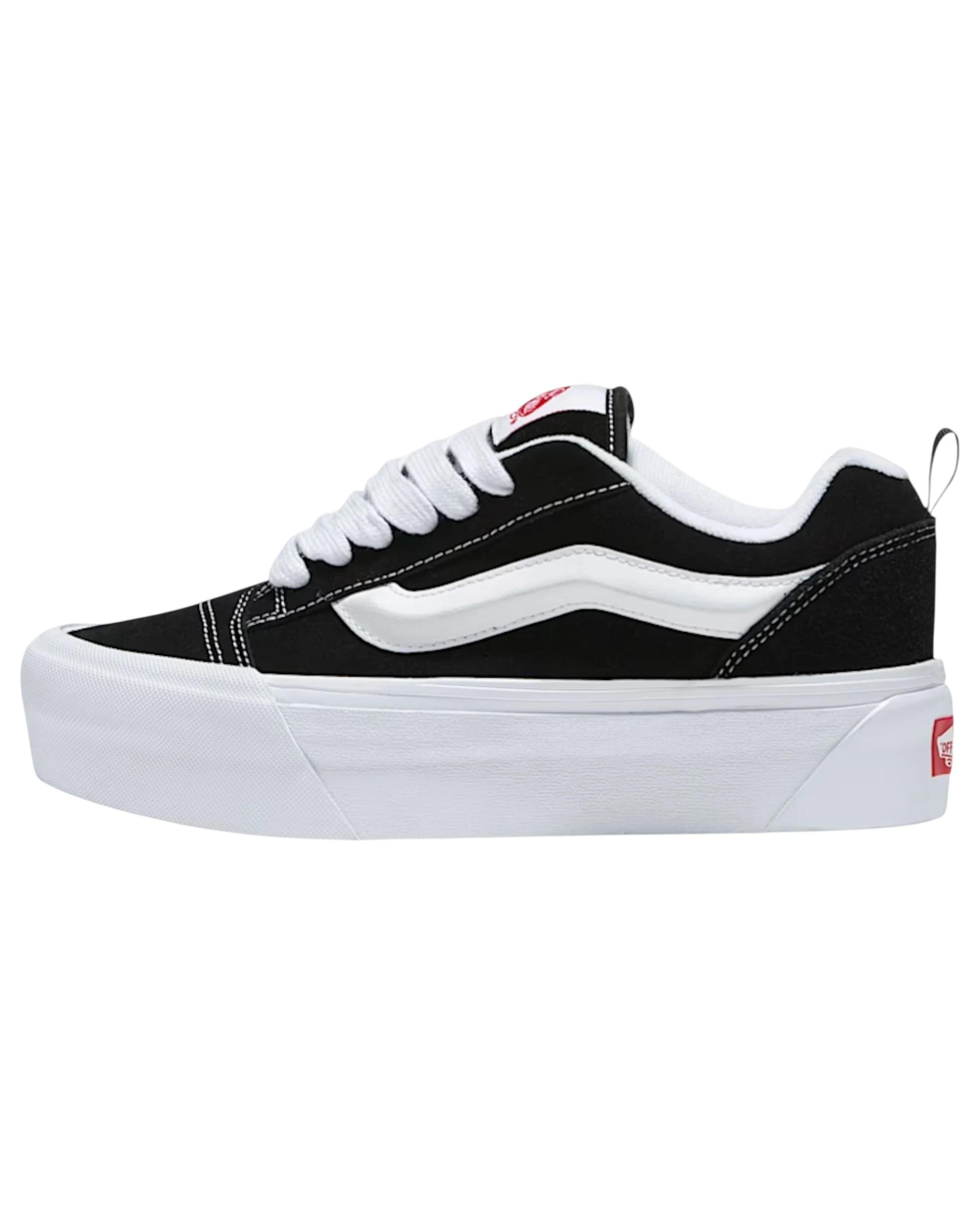 3 Vans Mens Knu Stack Low Top Black/ White Lace Up Shoes BLACK/WHITE, 3 of 4