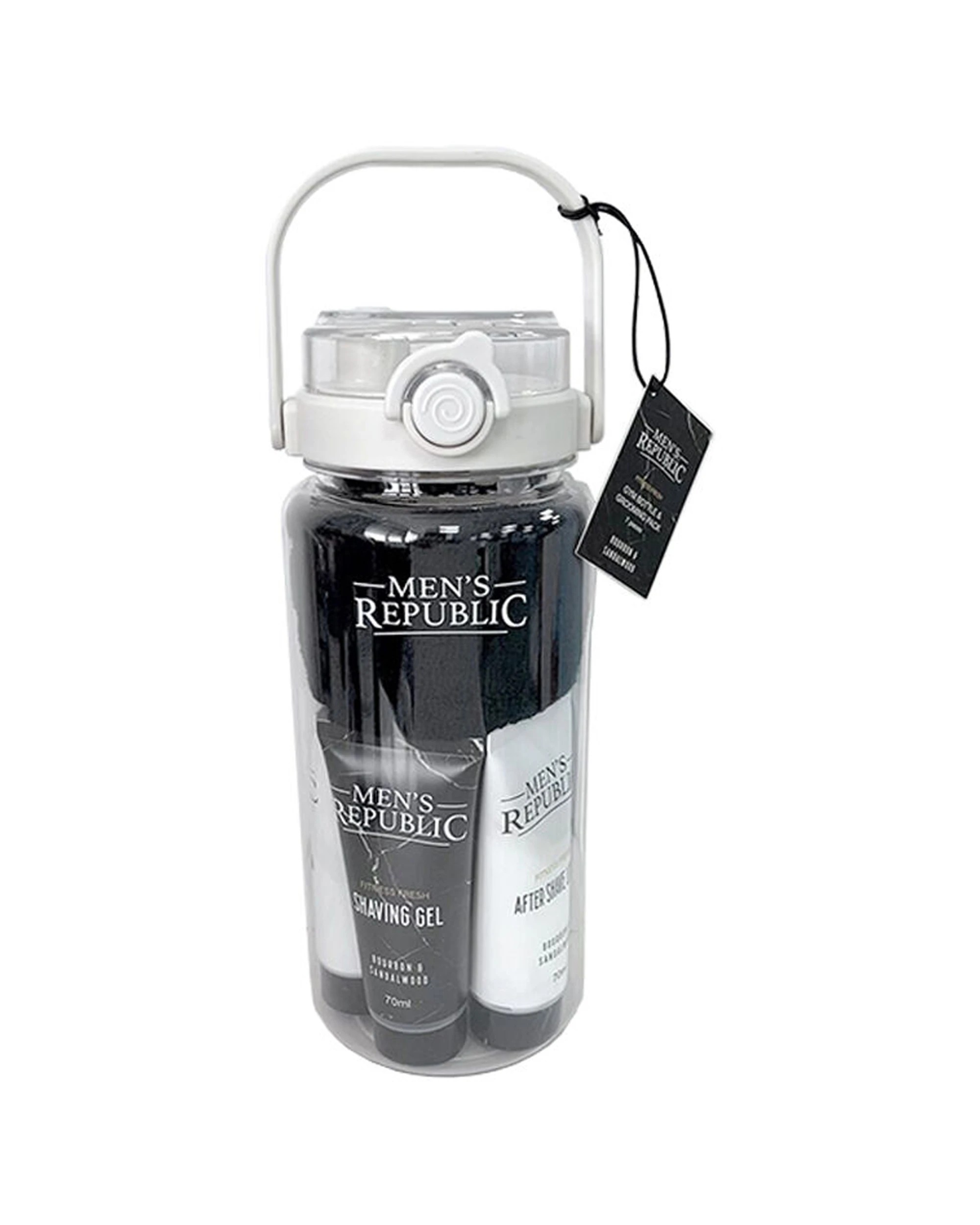 1 Men's Republic Grooming Kit in Gym Waterbottle for Fitness Fresh - Clear, 1 of 7
