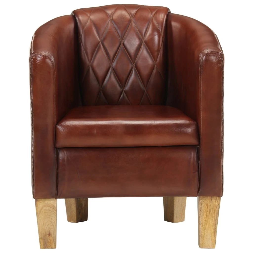 2 vidaXL tub chair Breathable Material - Brown, 2 of 9
