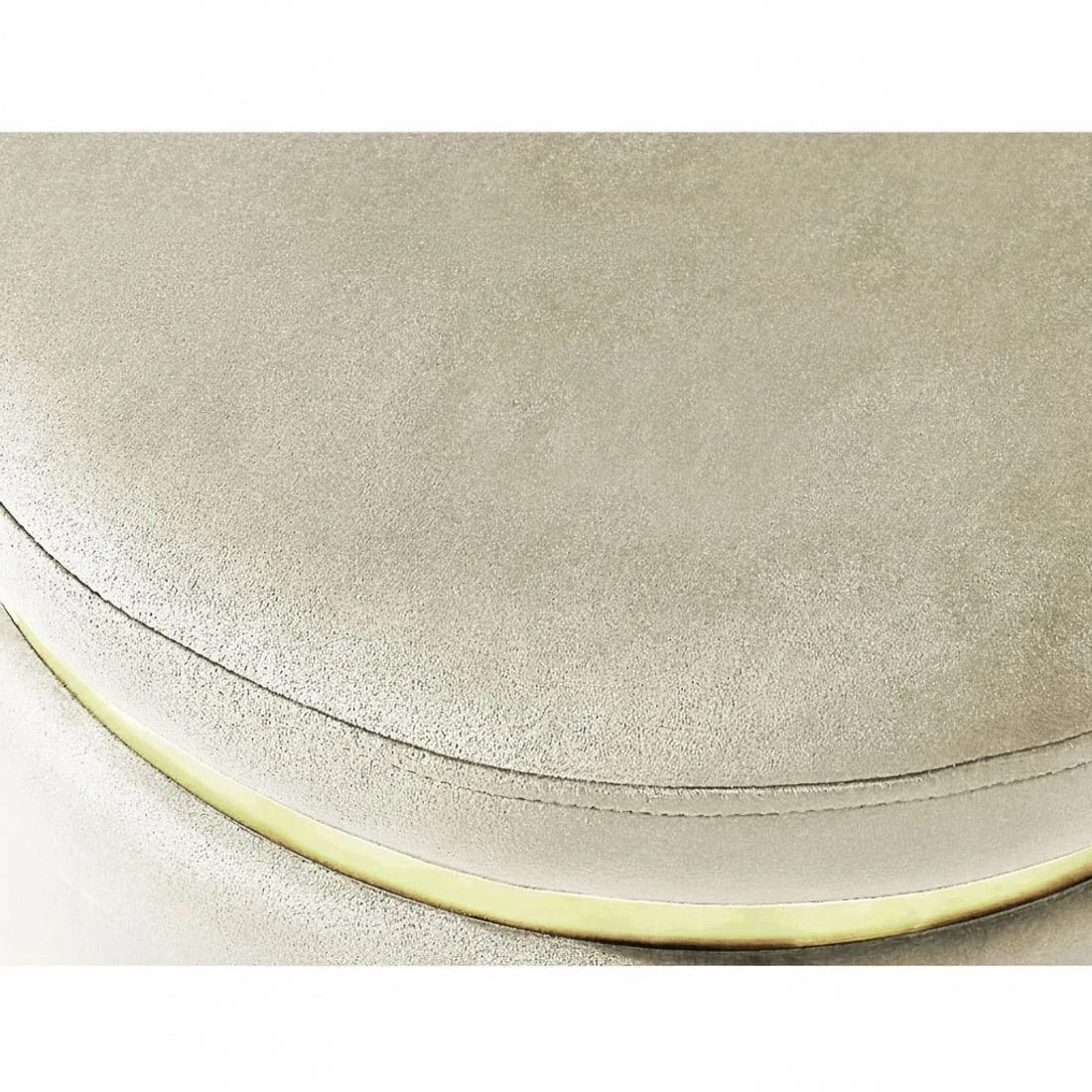 5 Artiss Ottoman Foot Stool Round Velvet - Beige, 5 of 6