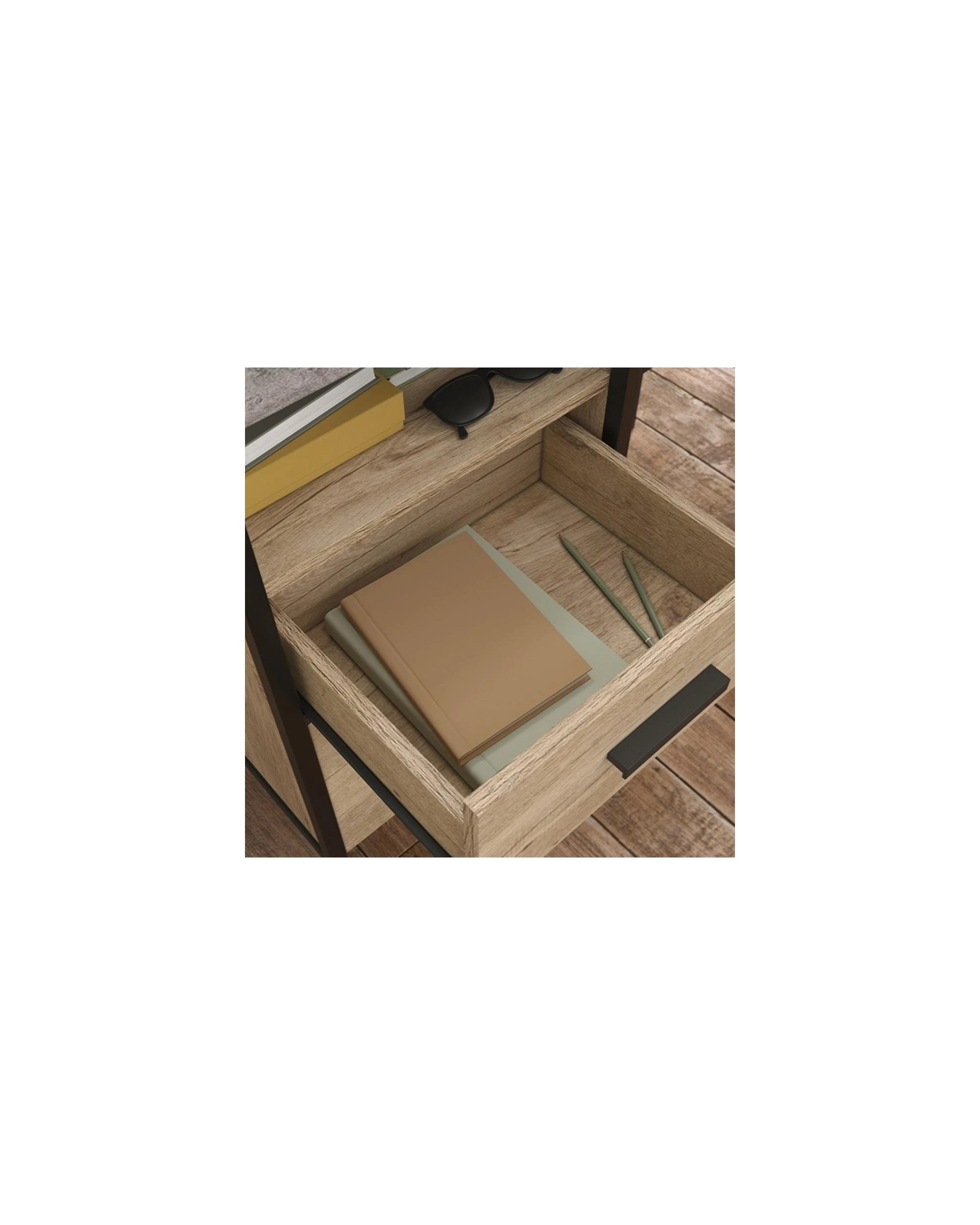 7 Sauder Corner L Desk Slate and Black, 7 of 10