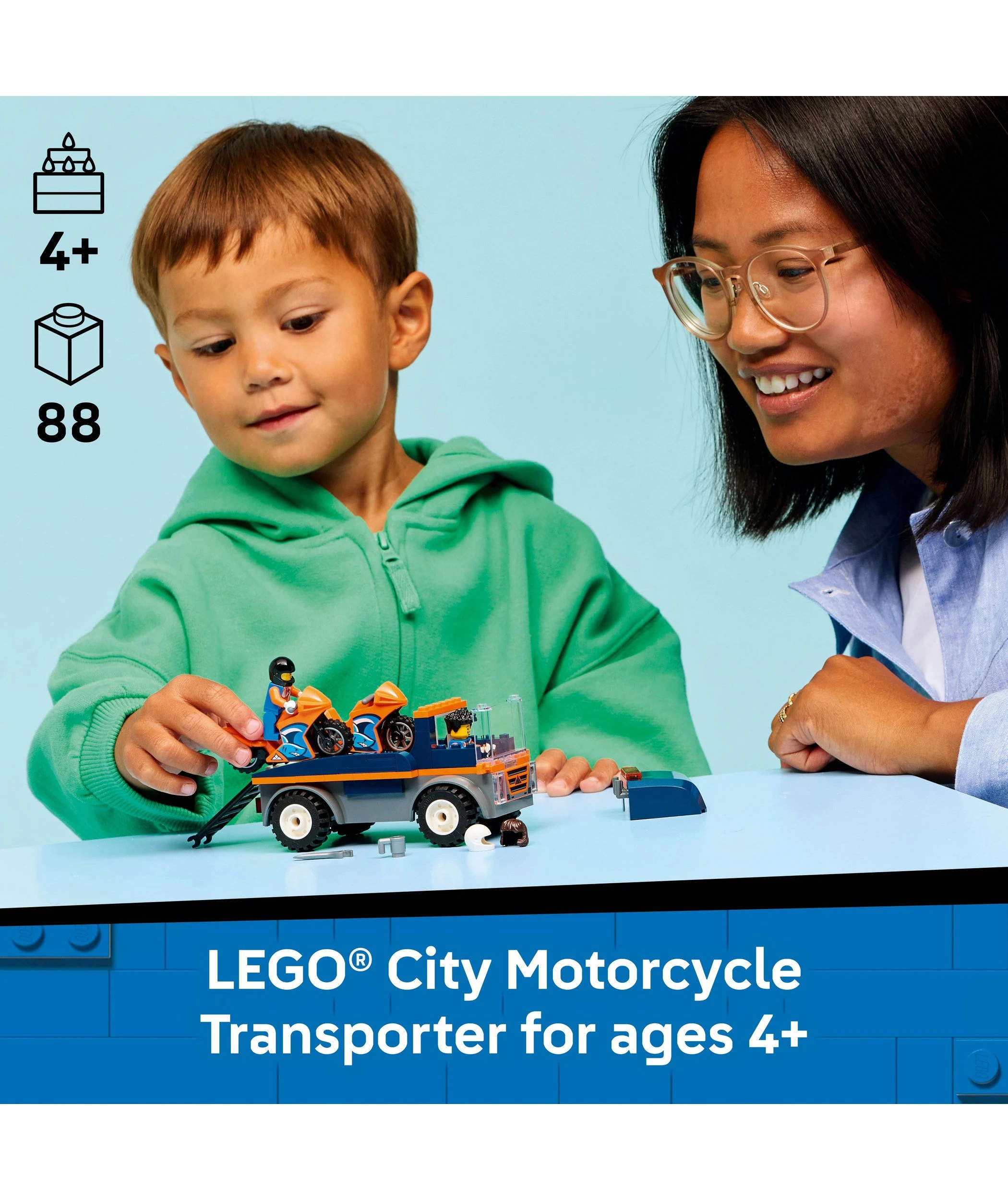 3 LEGO City Motorcycle Transporter 60491, 3 of 10