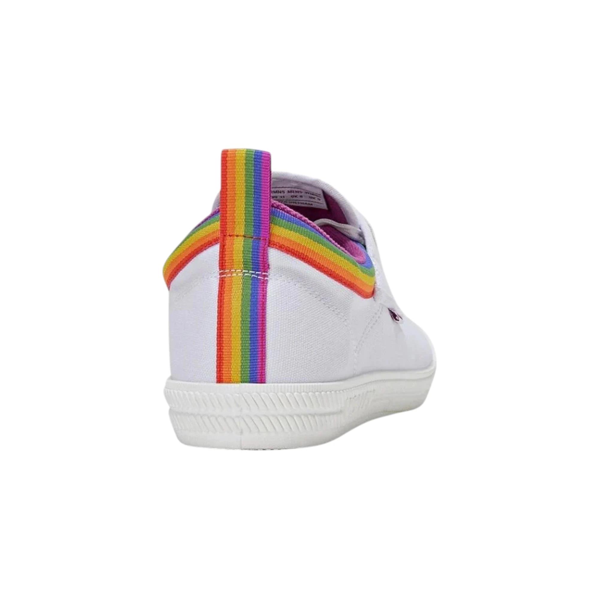 3 Volley Pride International s Casual Mens Womens White Rainbow Lgbt Shoes RAINBOW, 3 of 5