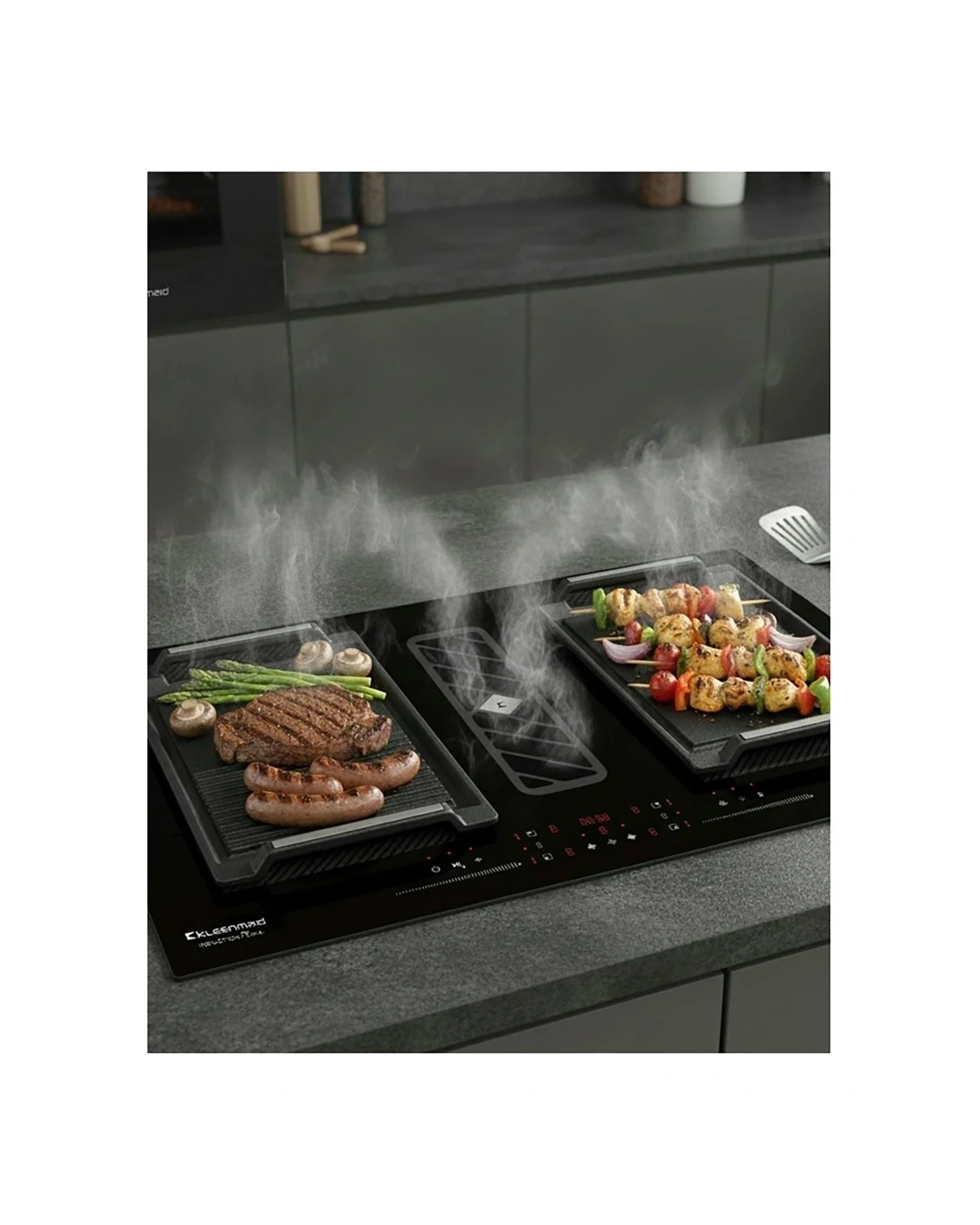 2 Kleenmaid Induction Cooktop With Integrated Air Extraction System 90cm Black, 2 of 6