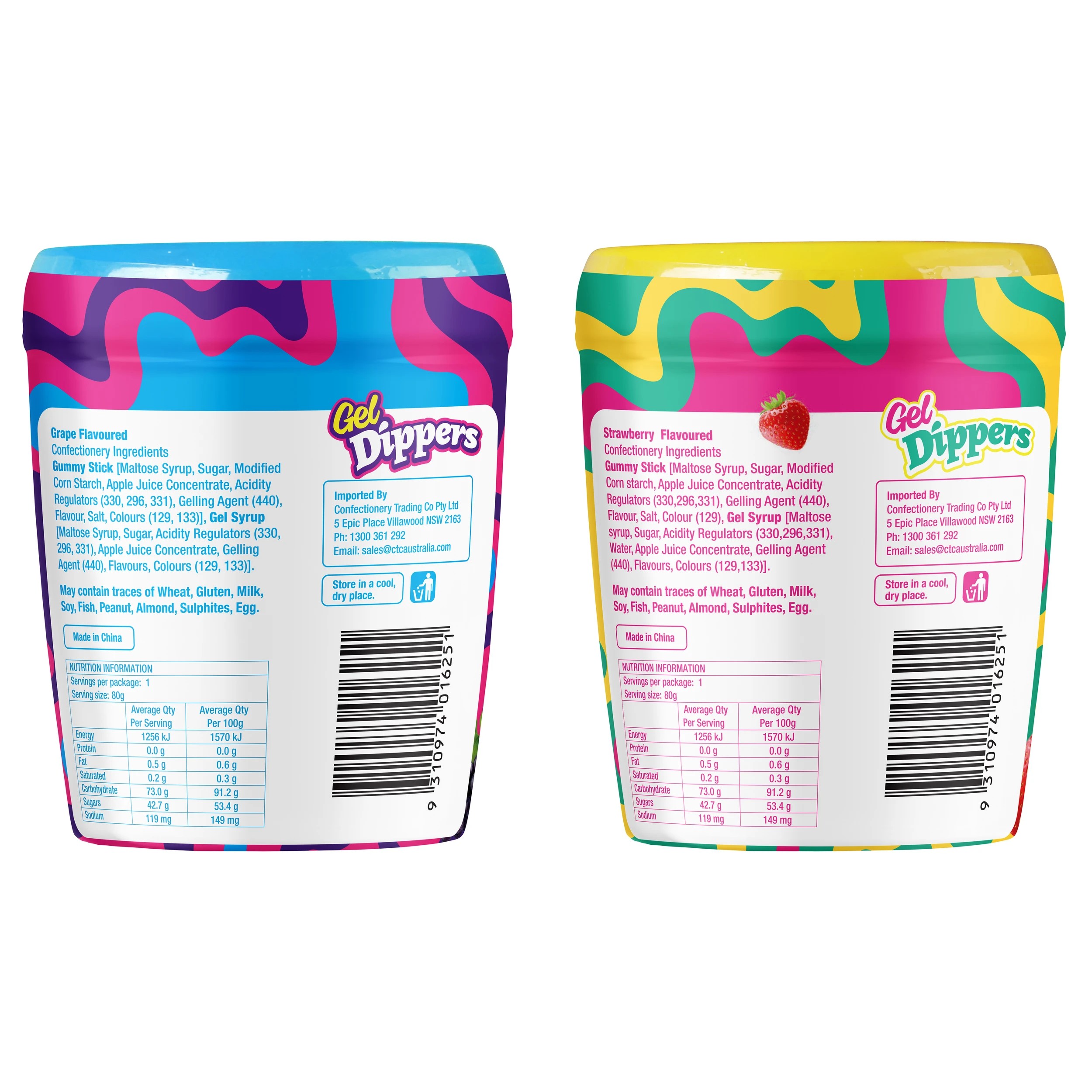 2 Joojoos Gel Dippers Fruity Gummy Sticks & Sour Dip 80g - Assorted, 2 of 2