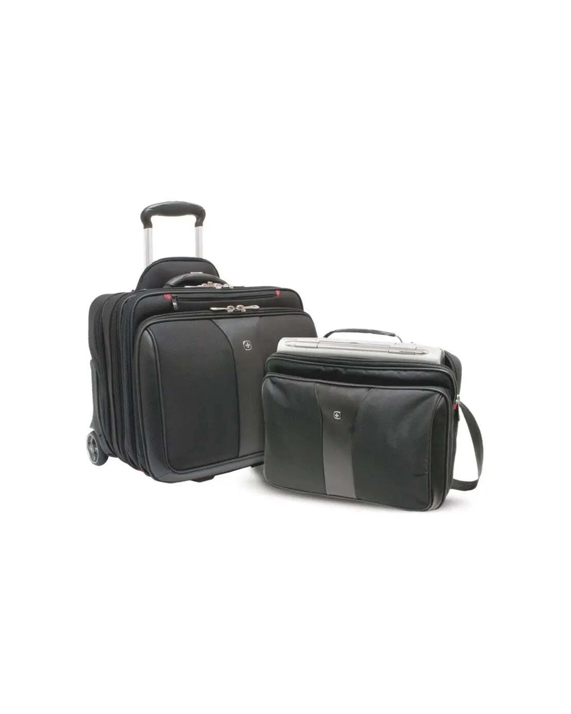 1 Wenger Patriot 2-Piece Business Set with Comp-U-Roller & 15.4in Laptop Case for Travel - Black, 1 of 4