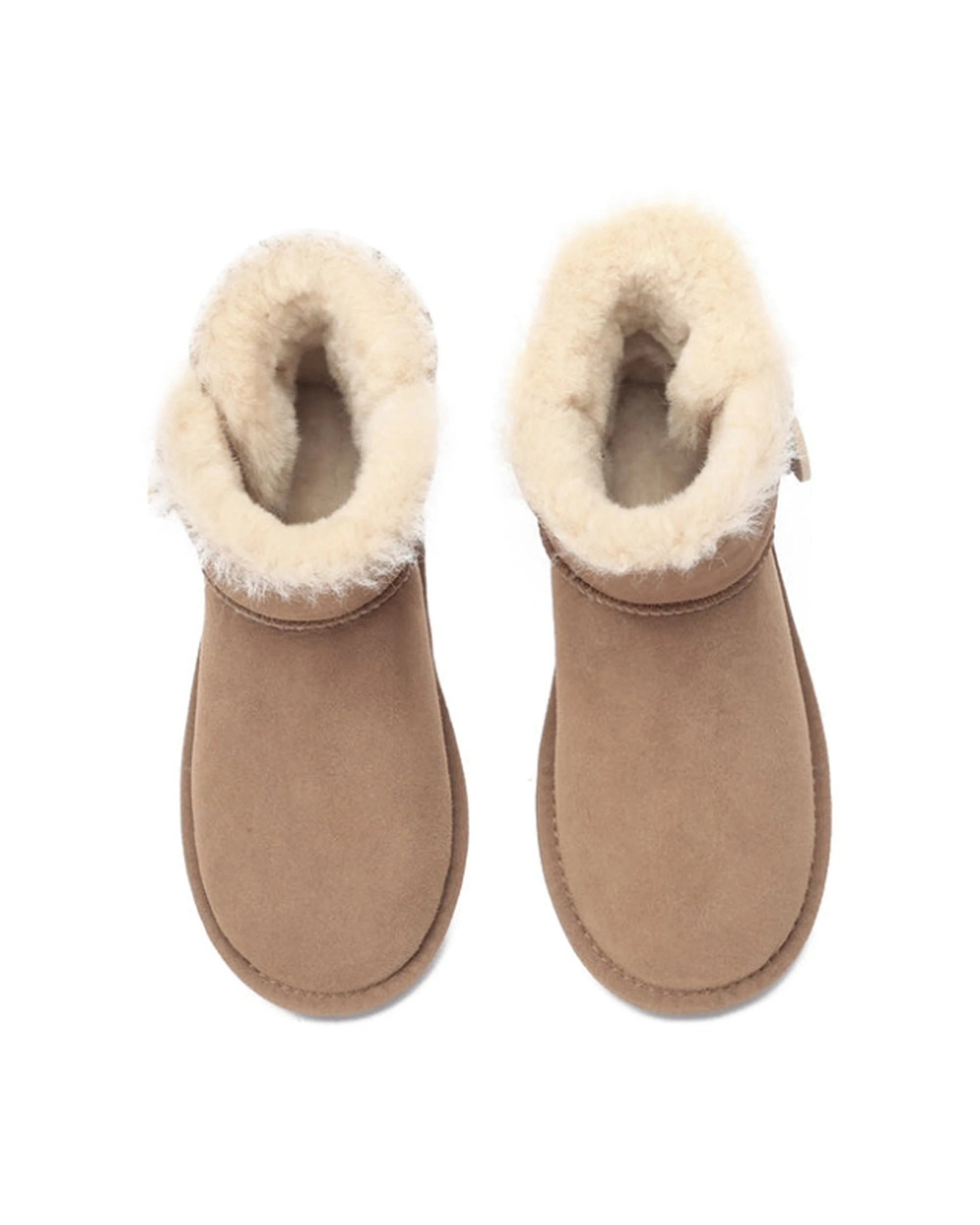4 Australian Shepherd Ugg Unisex Mini Button Sheepskin Boots Chestnut - 37 - Brown, 4 of 6