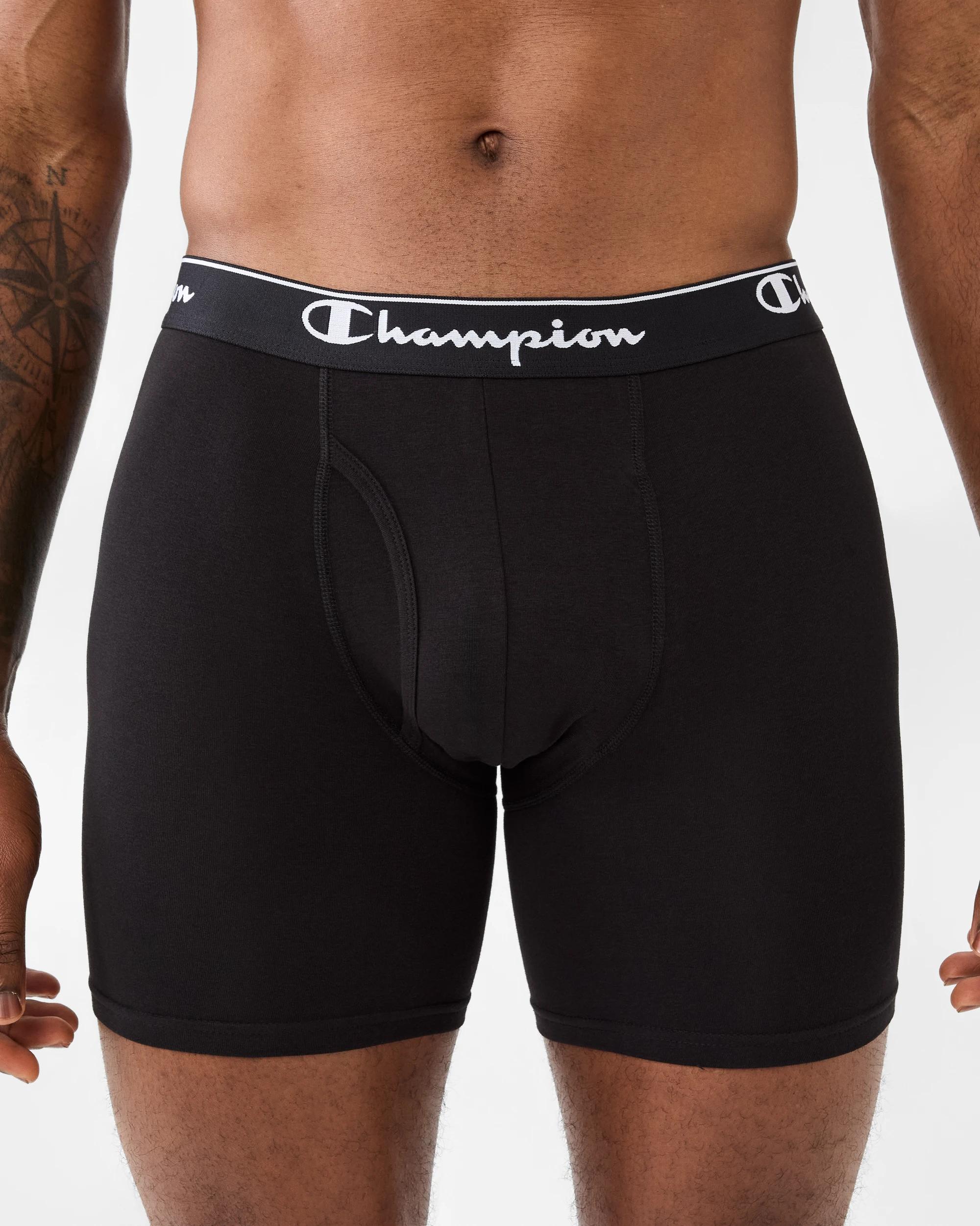 2 3 Pack Champion Mens Trunks Blkgreynvy, 2 of 7