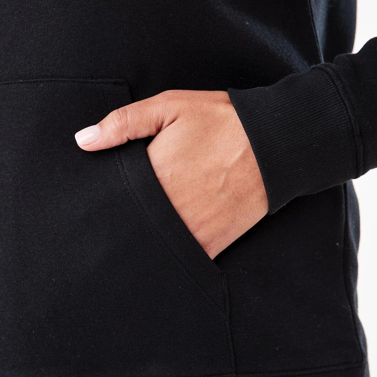 7 Long Sleeve Zip Through Hoodie Black, 7 of 7