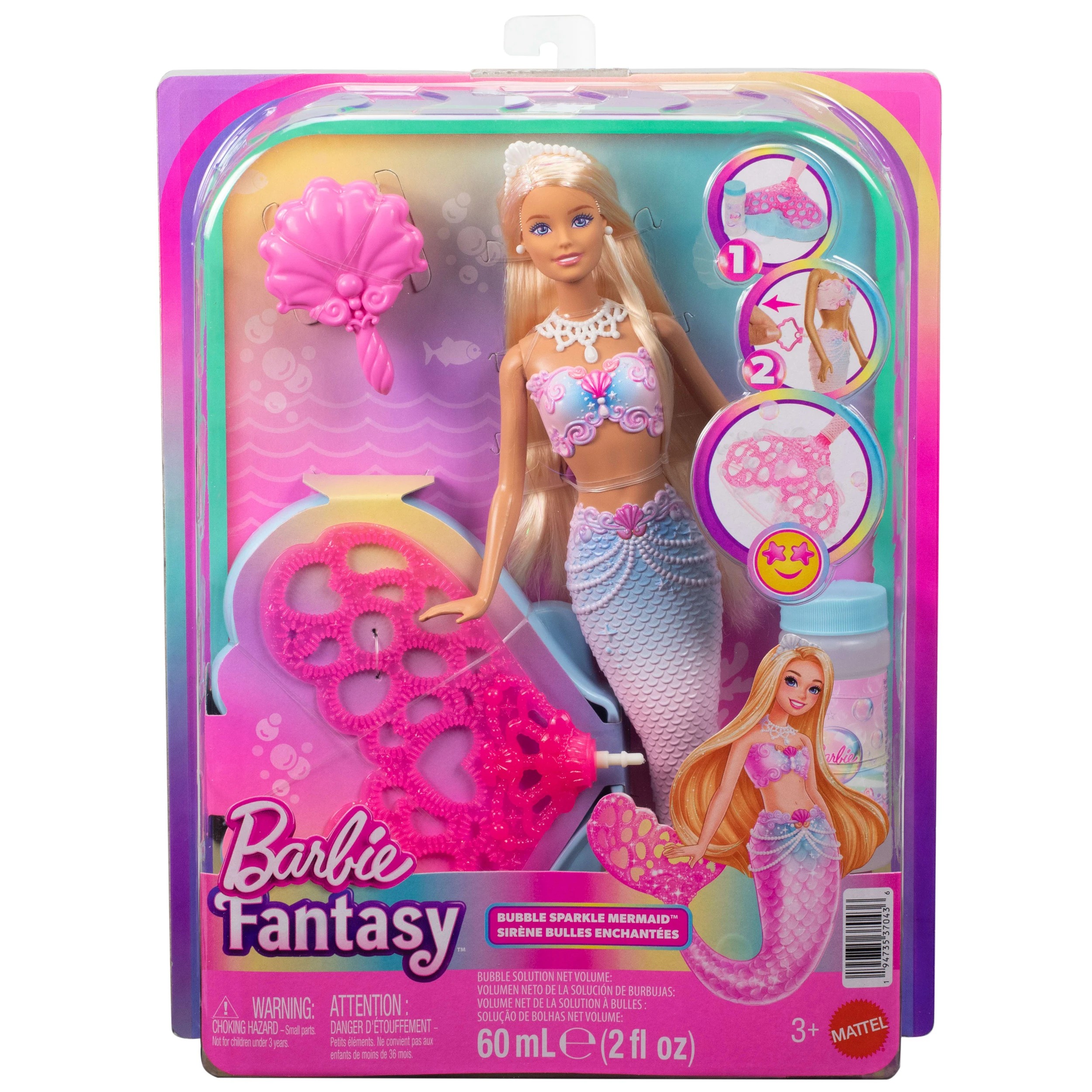 1 Barbie Bubble Sparkle Mermaid Doll, 1 of 6