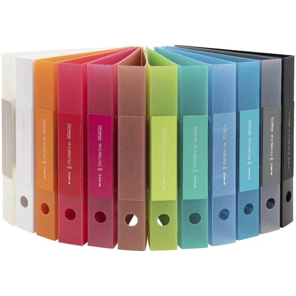 4 King Jim A4 2 D-Ring Simplease Binder 30mm Clear, 4 of 4