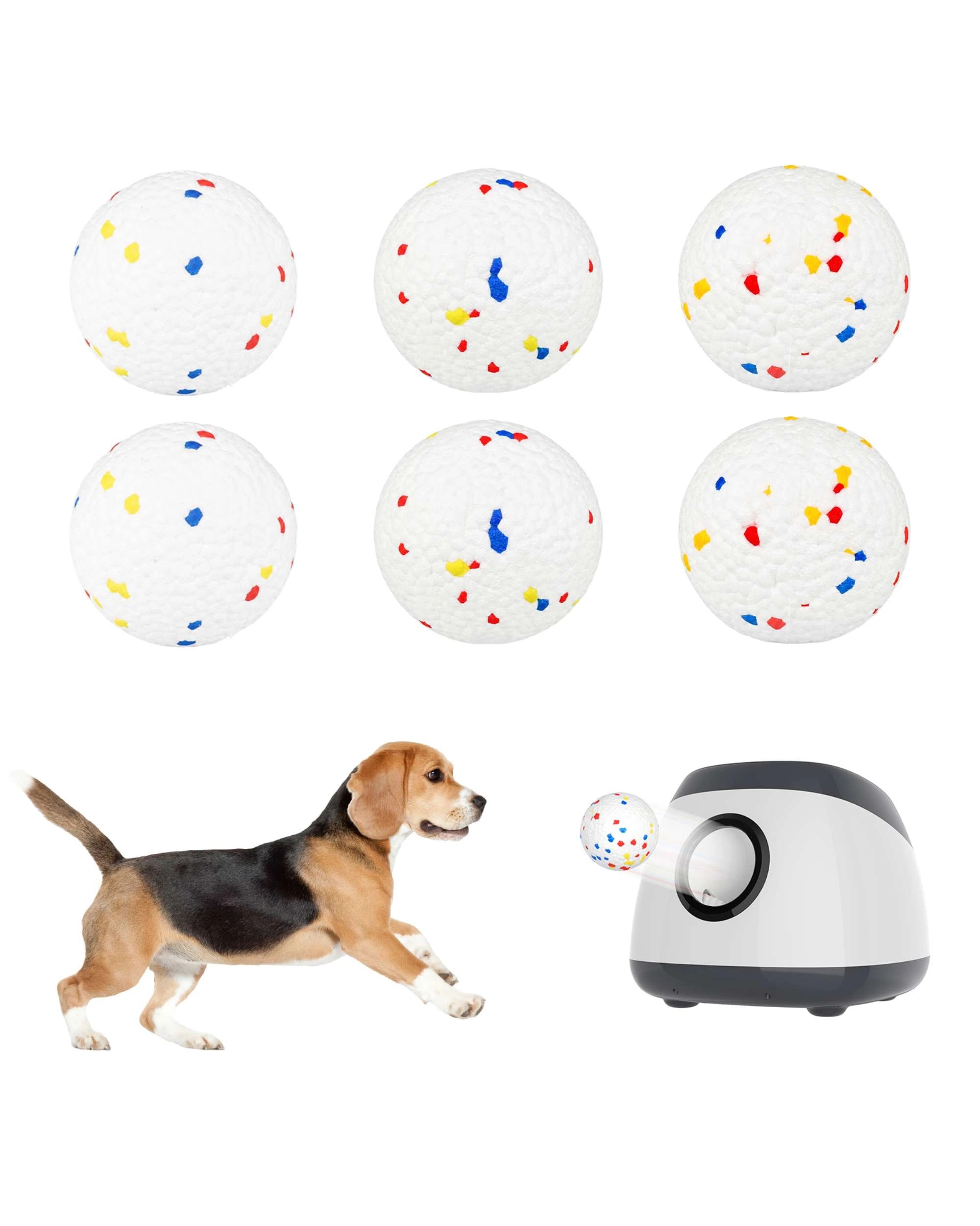 1 Advwin 6-Pack Pet Tennis Balls for Dog Ball Launcher ETPU Interactive Tennis Balls, 1 of 6