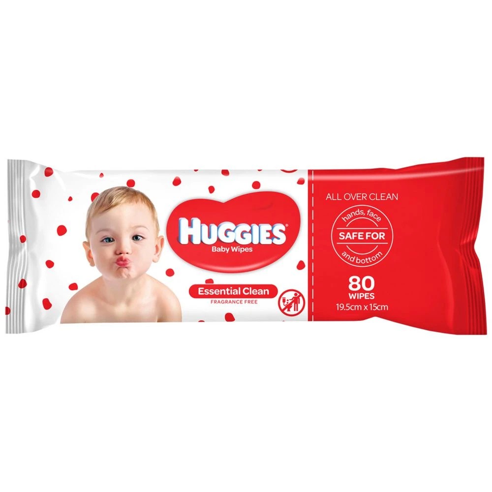 5 Huggies Essentials Baby Wipes Fragrance Free 80 Pack, 5 of 5