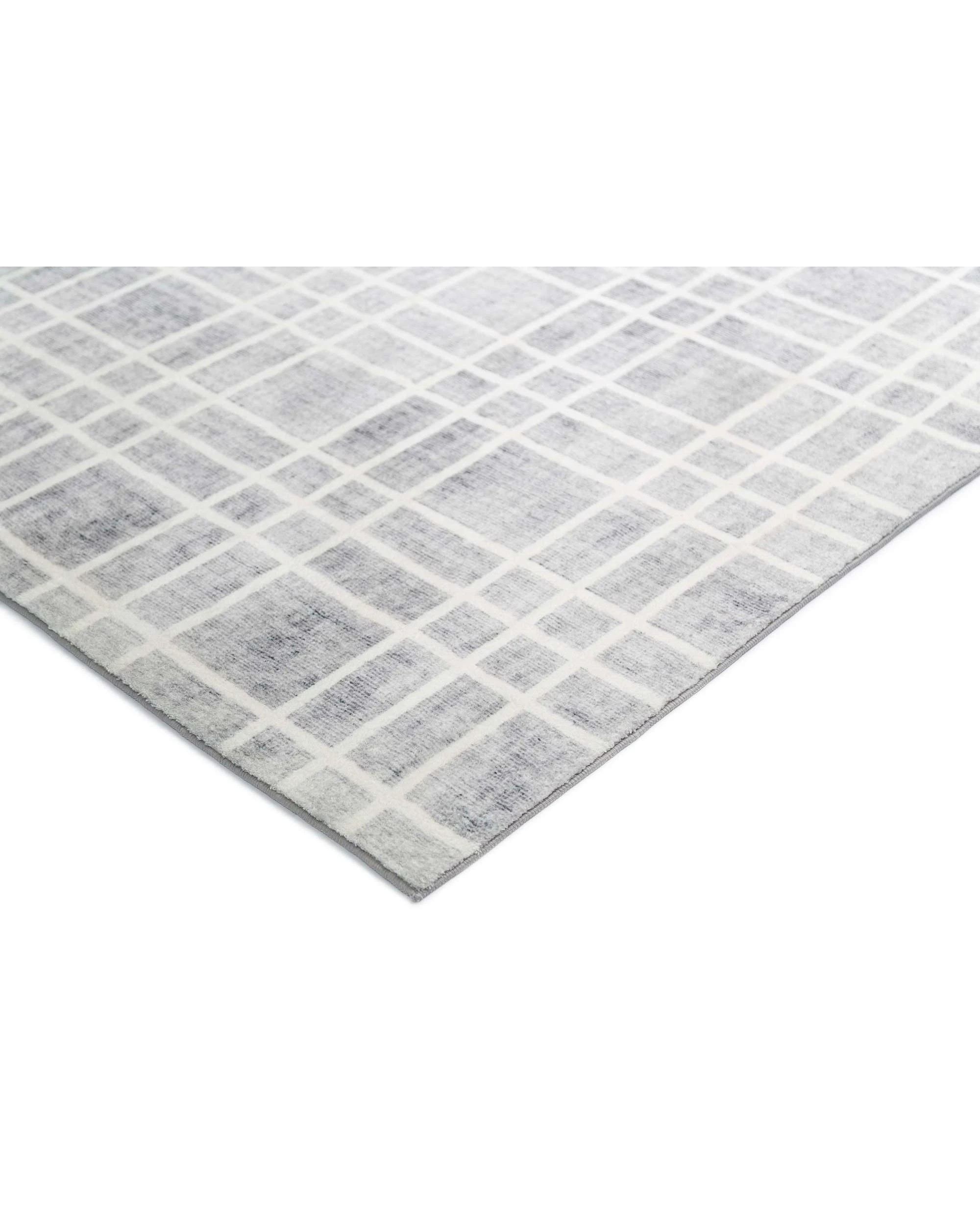 4 Loopsie Zeb Plaid Washable Rug-330cm x 240cm - Grey, 4 of 6
