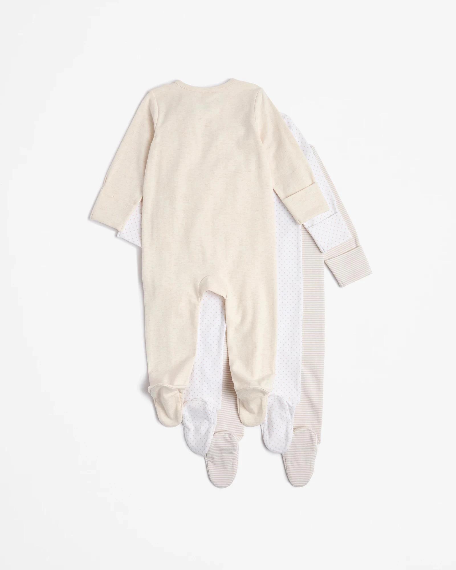 5 Target Baby Baby Organic Cotton Print Zip Coveralls 3 Pack OYSTER GRAY, 5 of 5