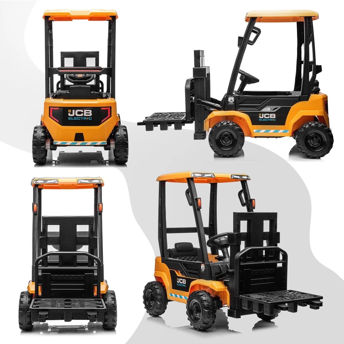 3 AUSWAY Kids Forklift Truck Toy Electric RC Ride on Car Parental Remote Control, 3 of 5