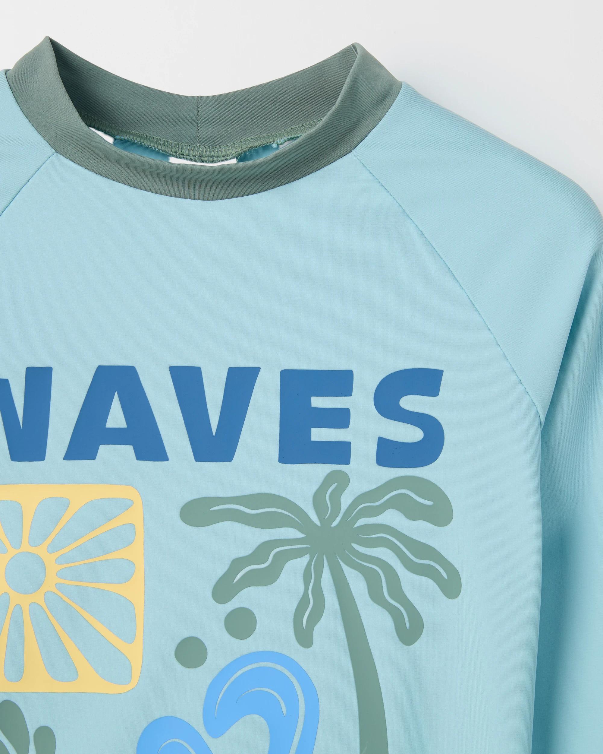 2 Target Kids Long Sleeve Swim Rash Vest BLUE, 2 of 2