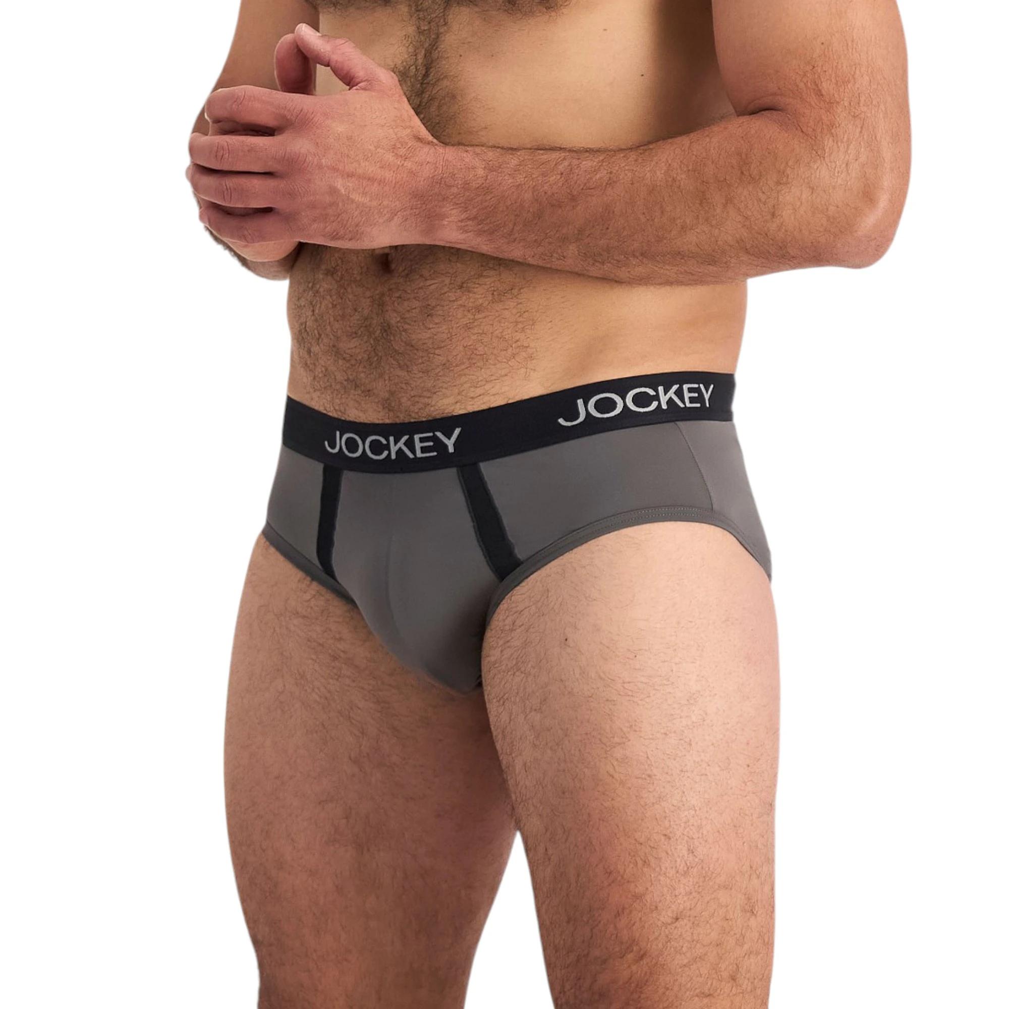 5 Jockey 6 Pack Mens Chafe Proof Pouch Brief Underwear BLACK/GREY, 5 of 7