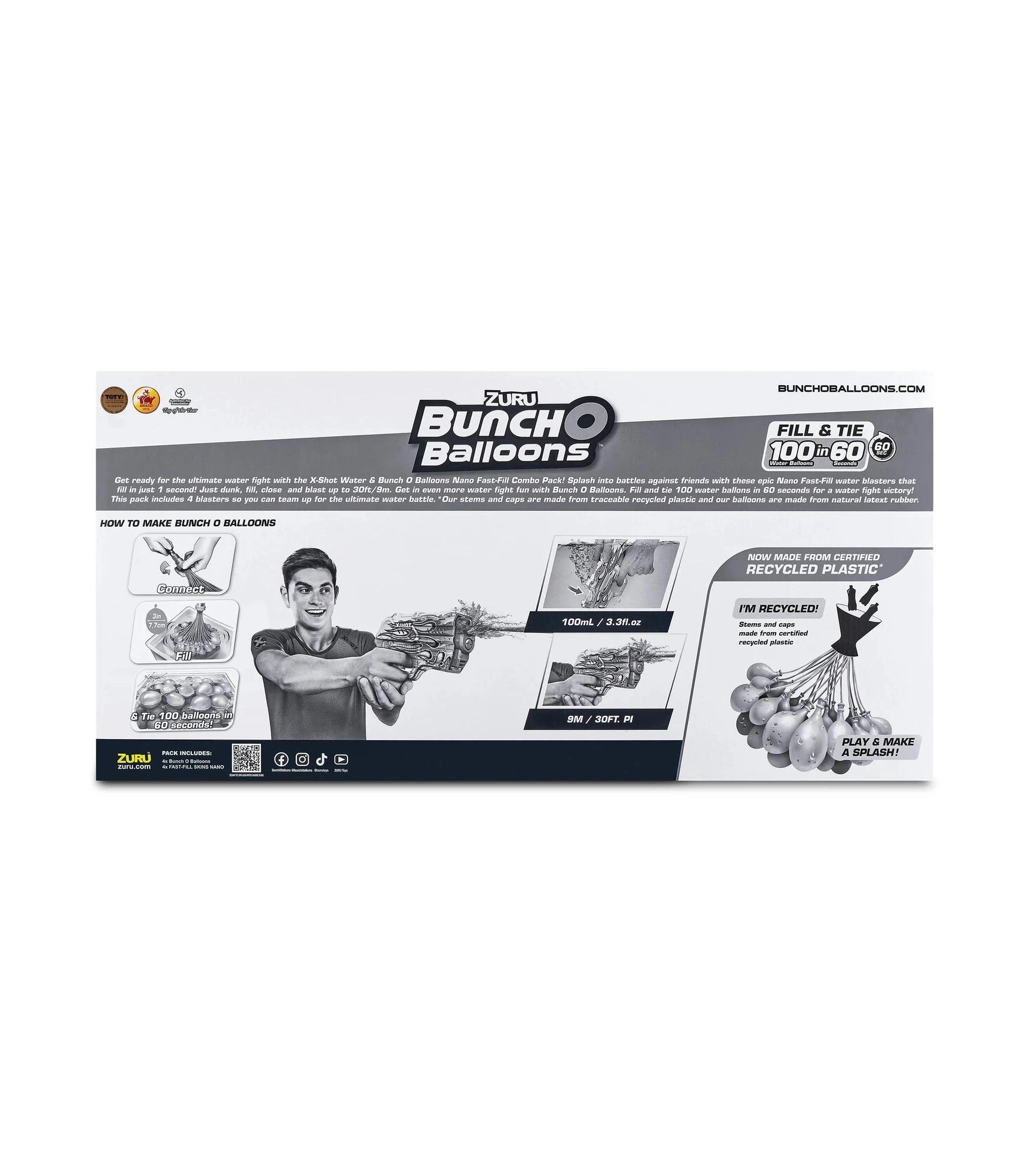 3 Bunch O Balloons Nano Fast Fill Splash pack - Multi, 3 of 10