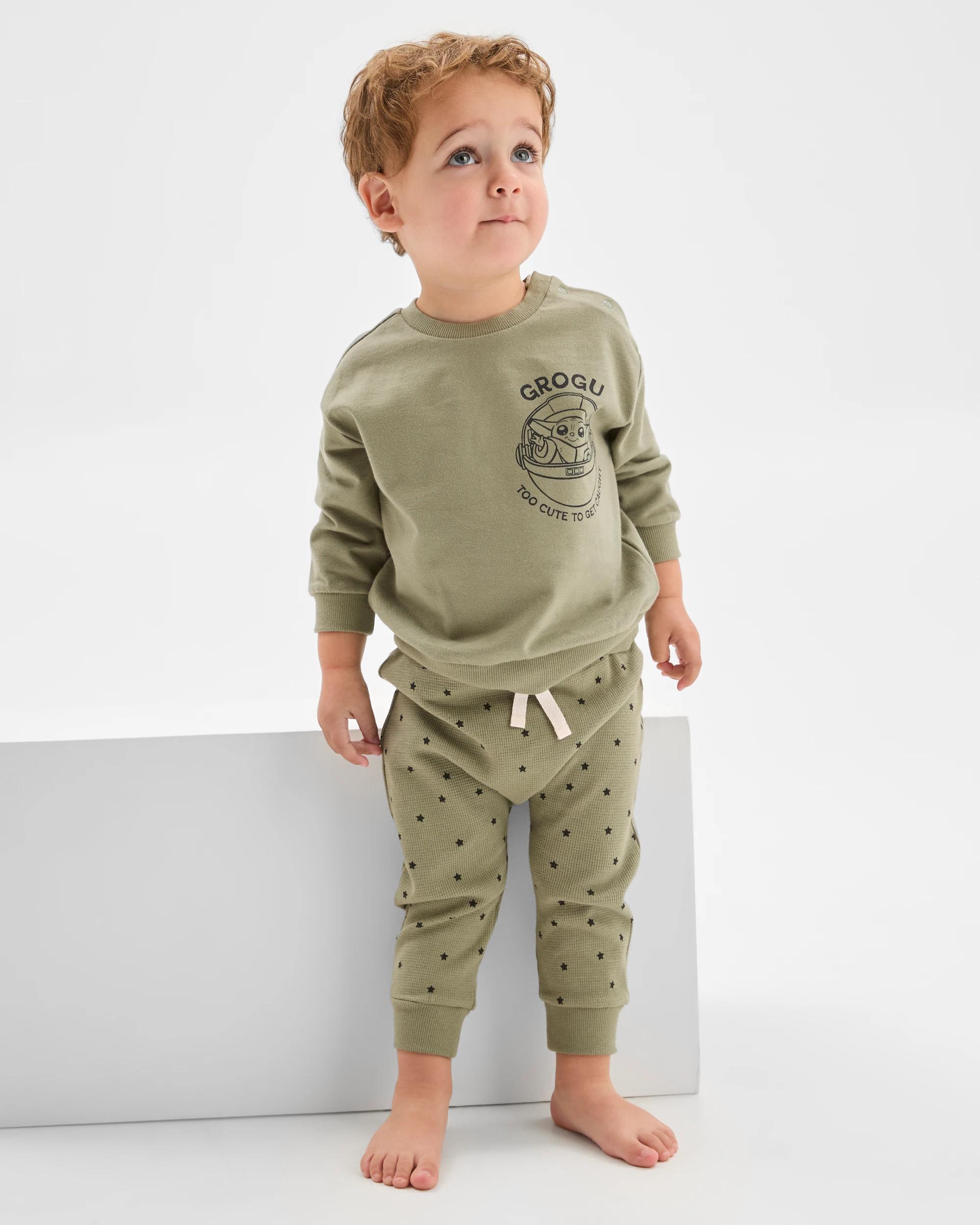 1 Disney Organic Cotton Baby Fleece Set GROGU SEASPRAY, 1 of 5