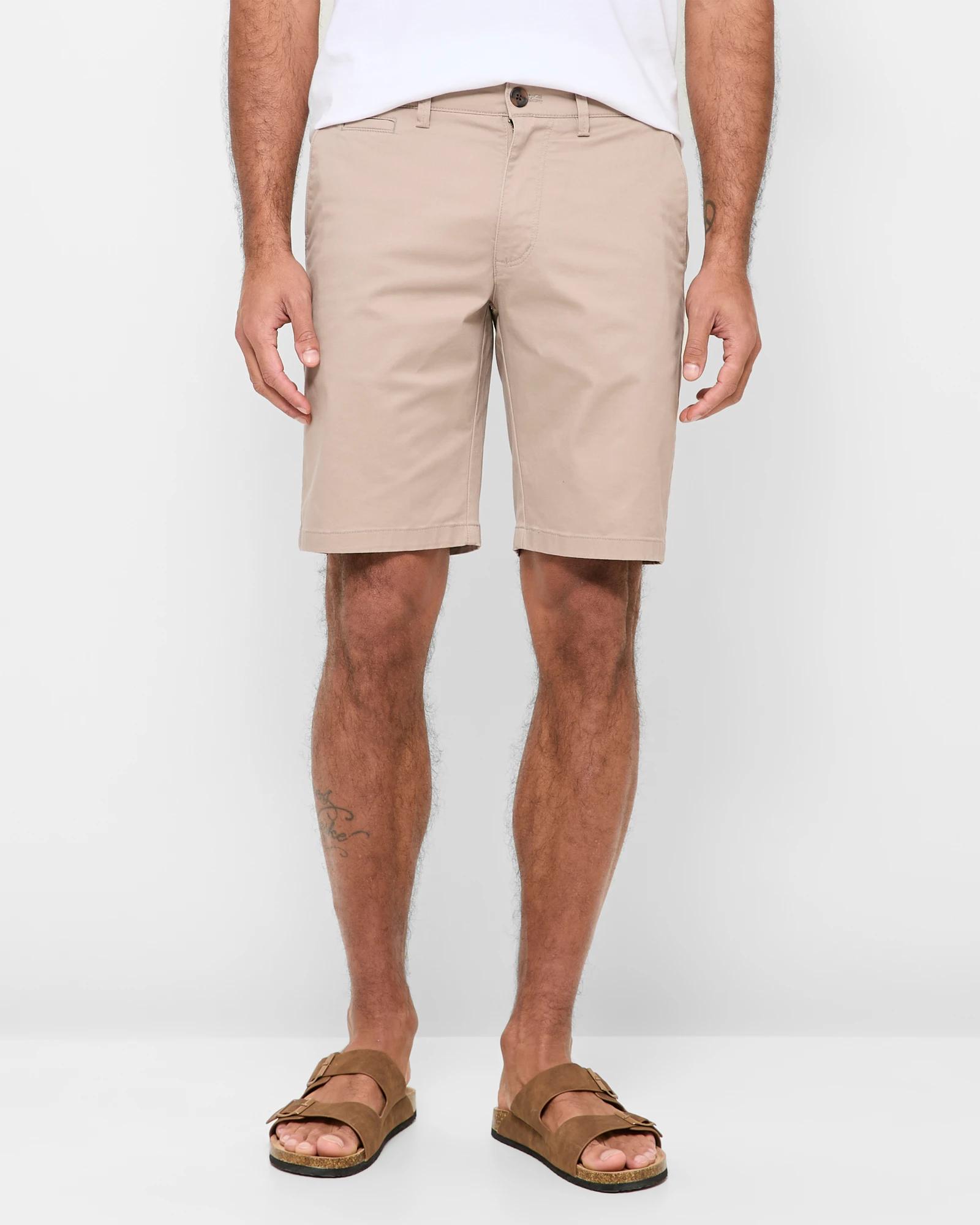 1 Target Australian Cotton Regular Stretch Chino Shorts SAND, 1 of 5