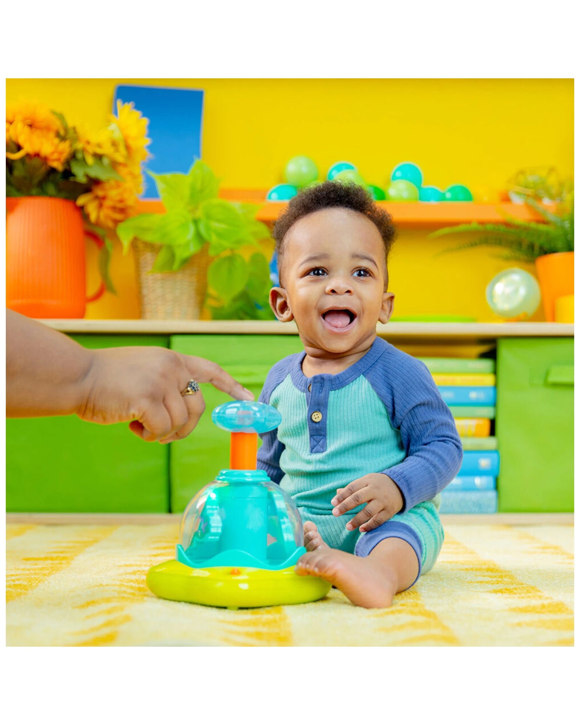 7 Bright Starts Press And Glow Spinner Lights And Sounds Baby Toy 6 Months - Multi, 7 of 8