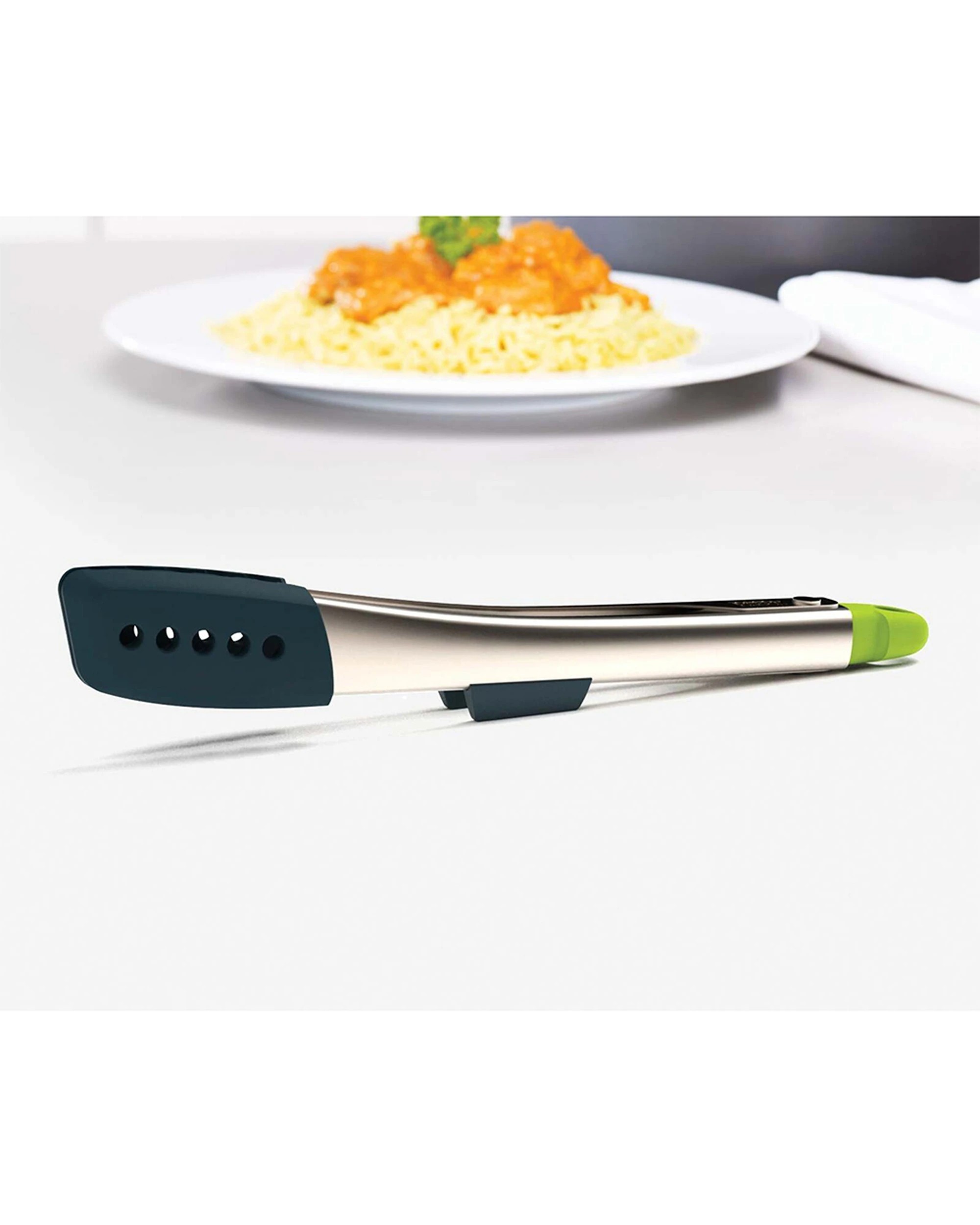 2 Joseph Joseph Elevate 30.5cm Stainless Steel Tongs Weighted Handles Lockable - Multi, 2 of 4