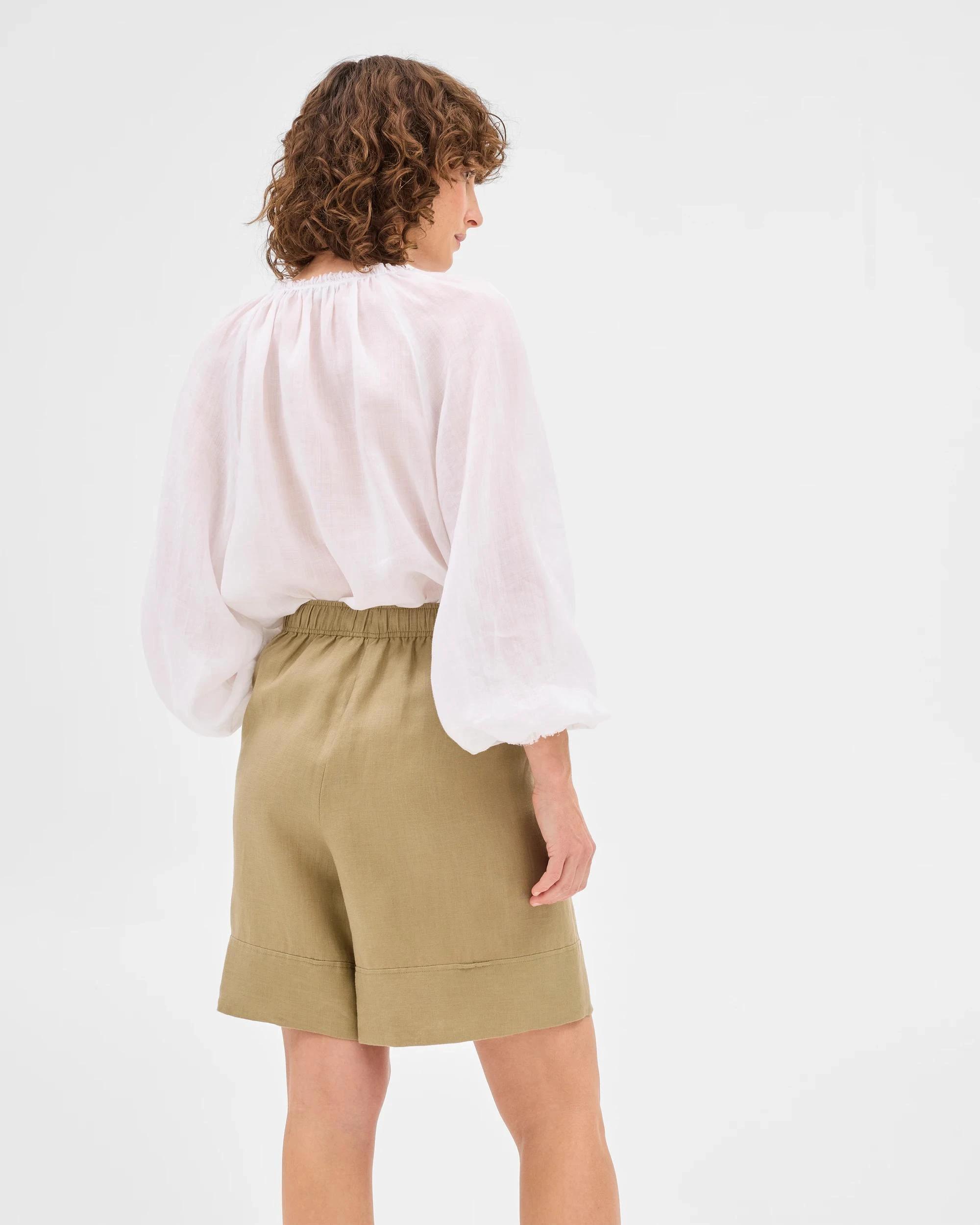 4 Target European Linen Long Shorts QUINOA, 4 of 6