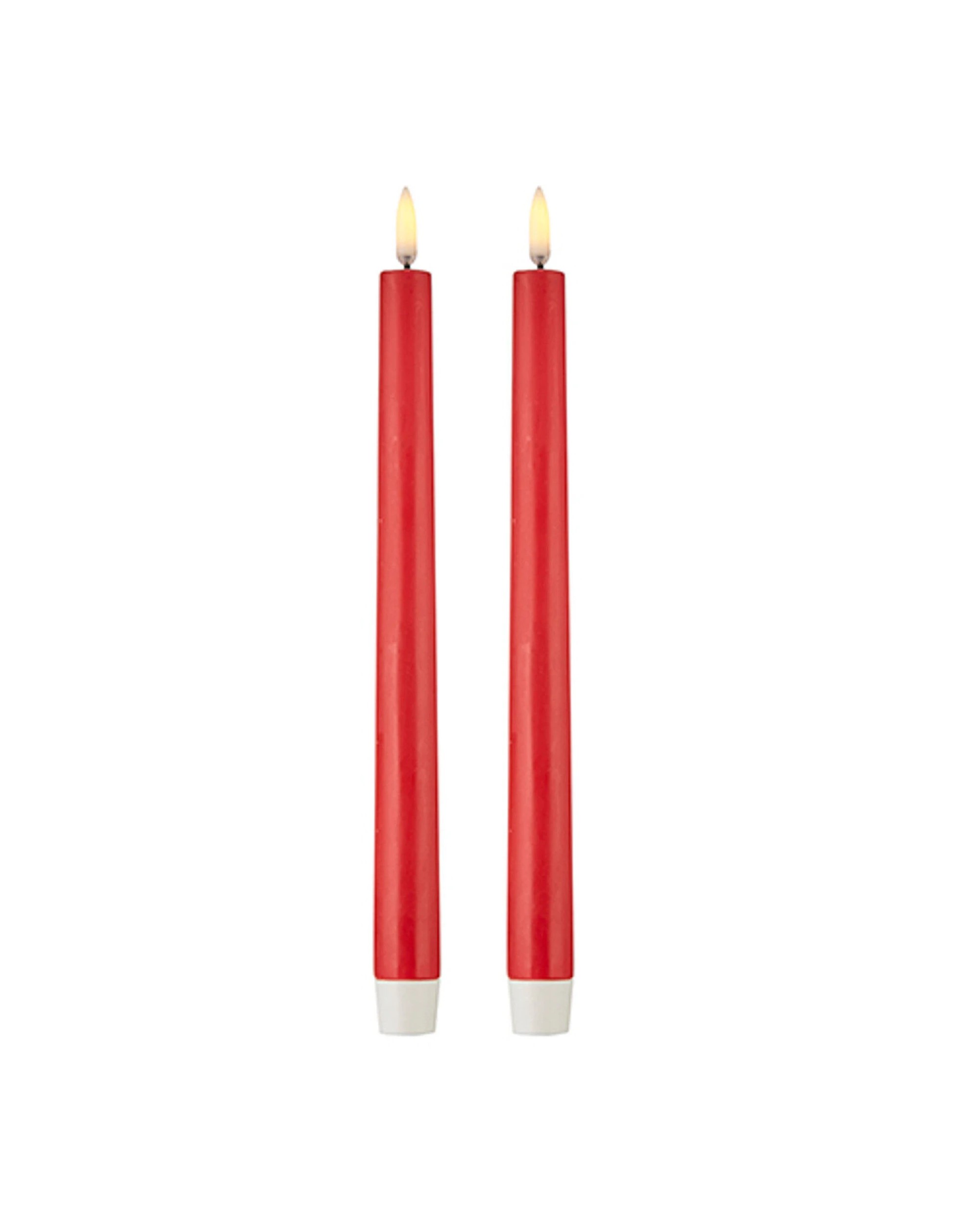 2 BR Home LED Flickering Flame Taper Candles - 25cm Tall, Real Wax, Unscented (Set of 2), 2 of 2