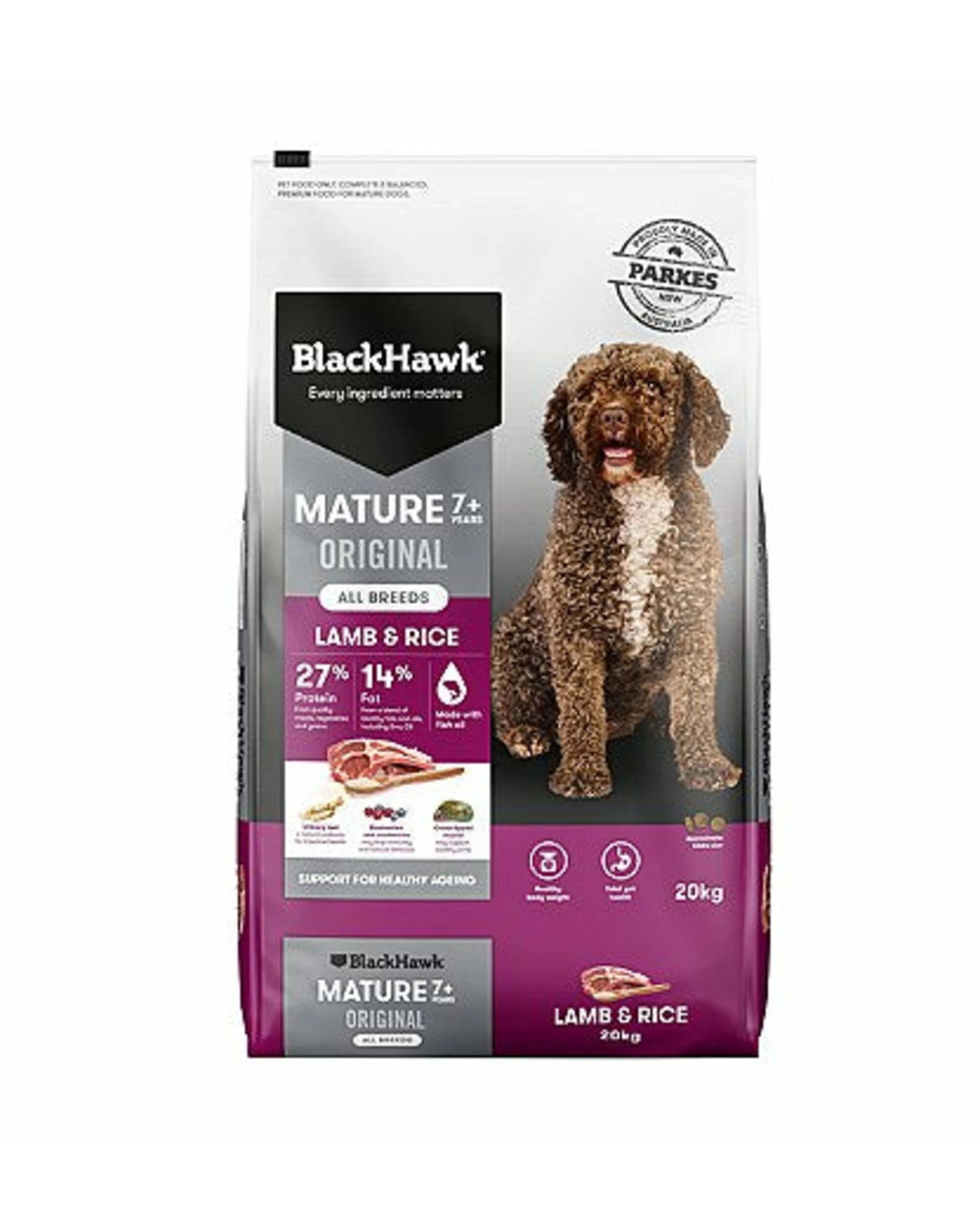 1 Black Hawk Mature Lamb & Rice 20kg, 1 of 1
