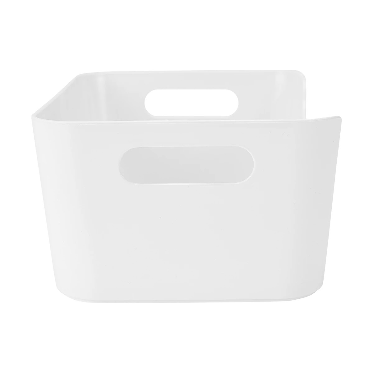 4 Small Cut Out Edge Storage Tub - White, 4 of 8