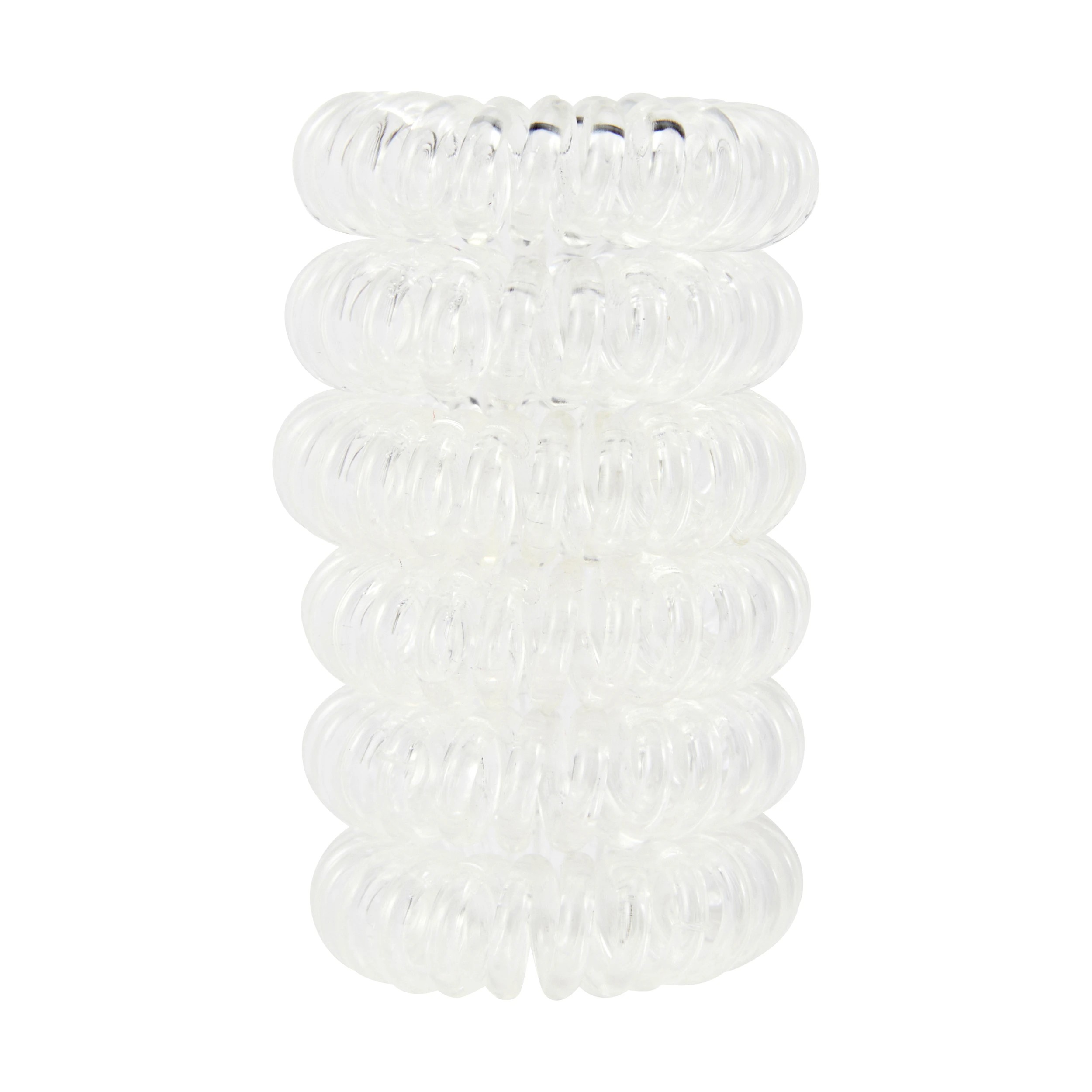 2 OXX Haircare 6 Piece Spiral Hair Elastics - Clear, 2 of 4