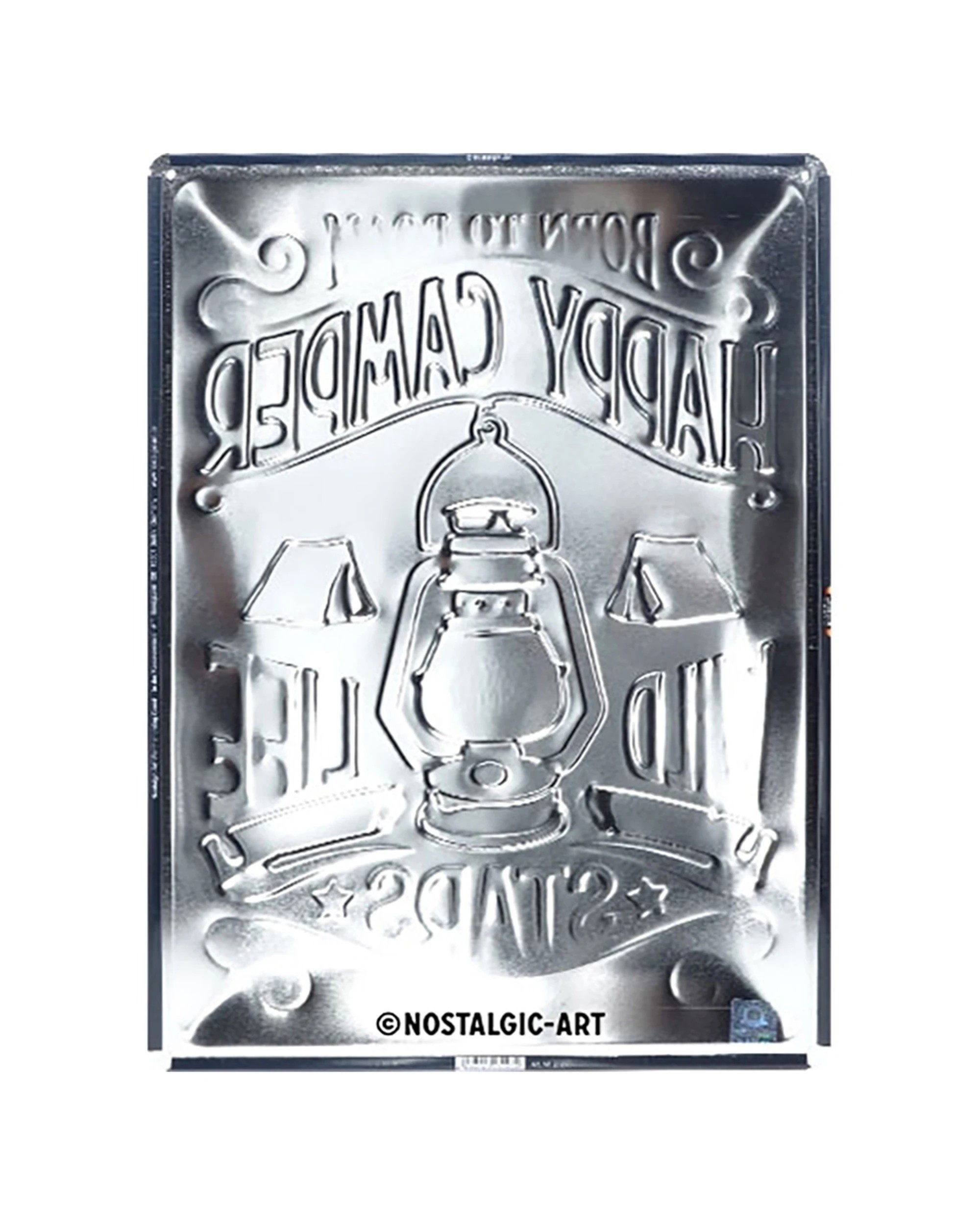 2 Nostalgic-Art Large 30x40cm Metal Wall Art Sign Plaque - Happy Camper - Multi, 2 of 3