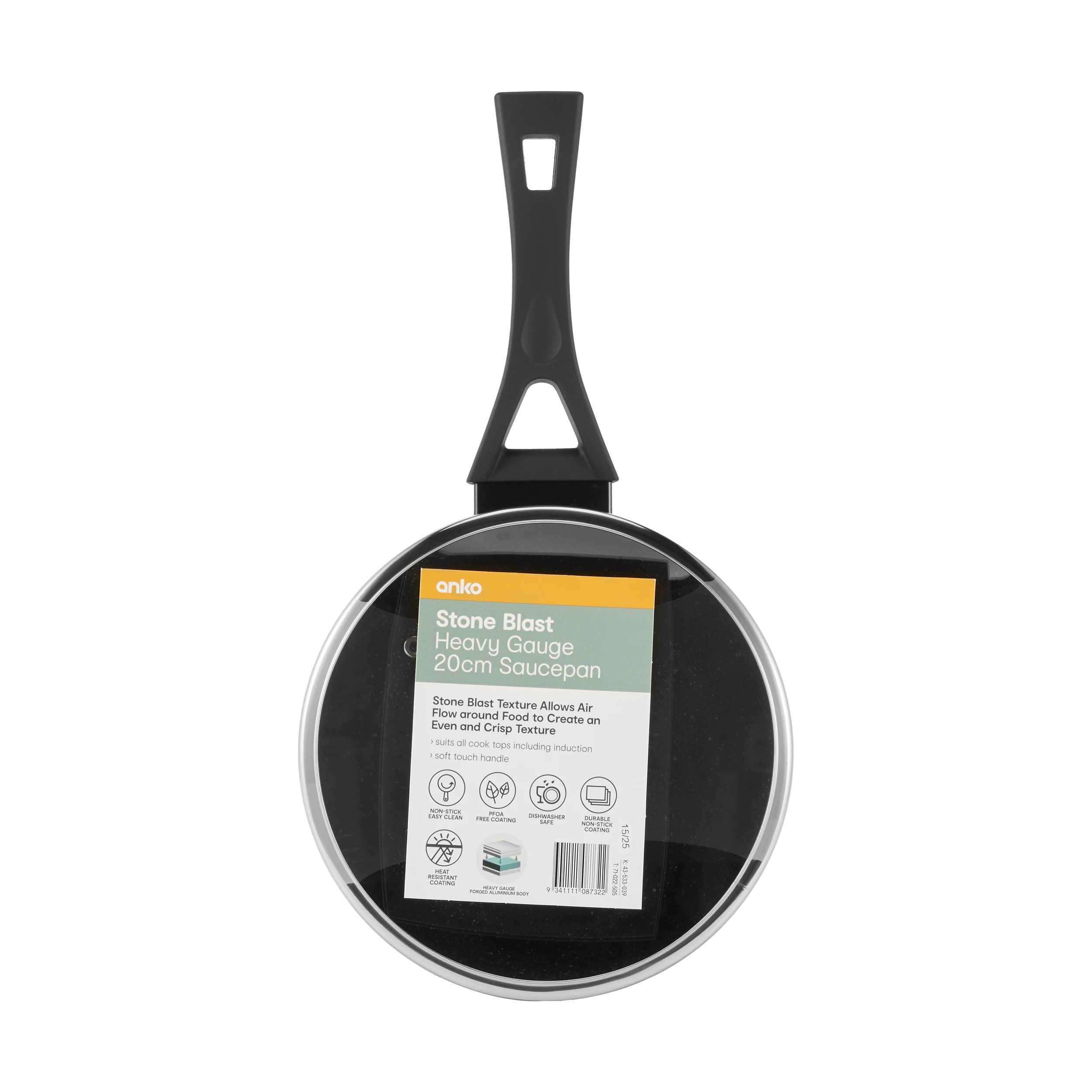 6 20cm Stone Blast Heavy Gauge Saucepan, 6 of 6